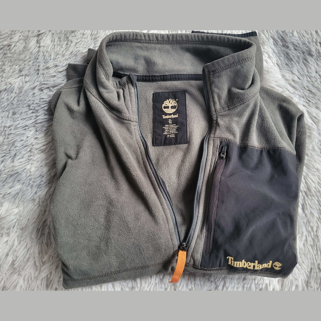Veste polaire Timberland gris foncé, taille M. Fripes Sélect