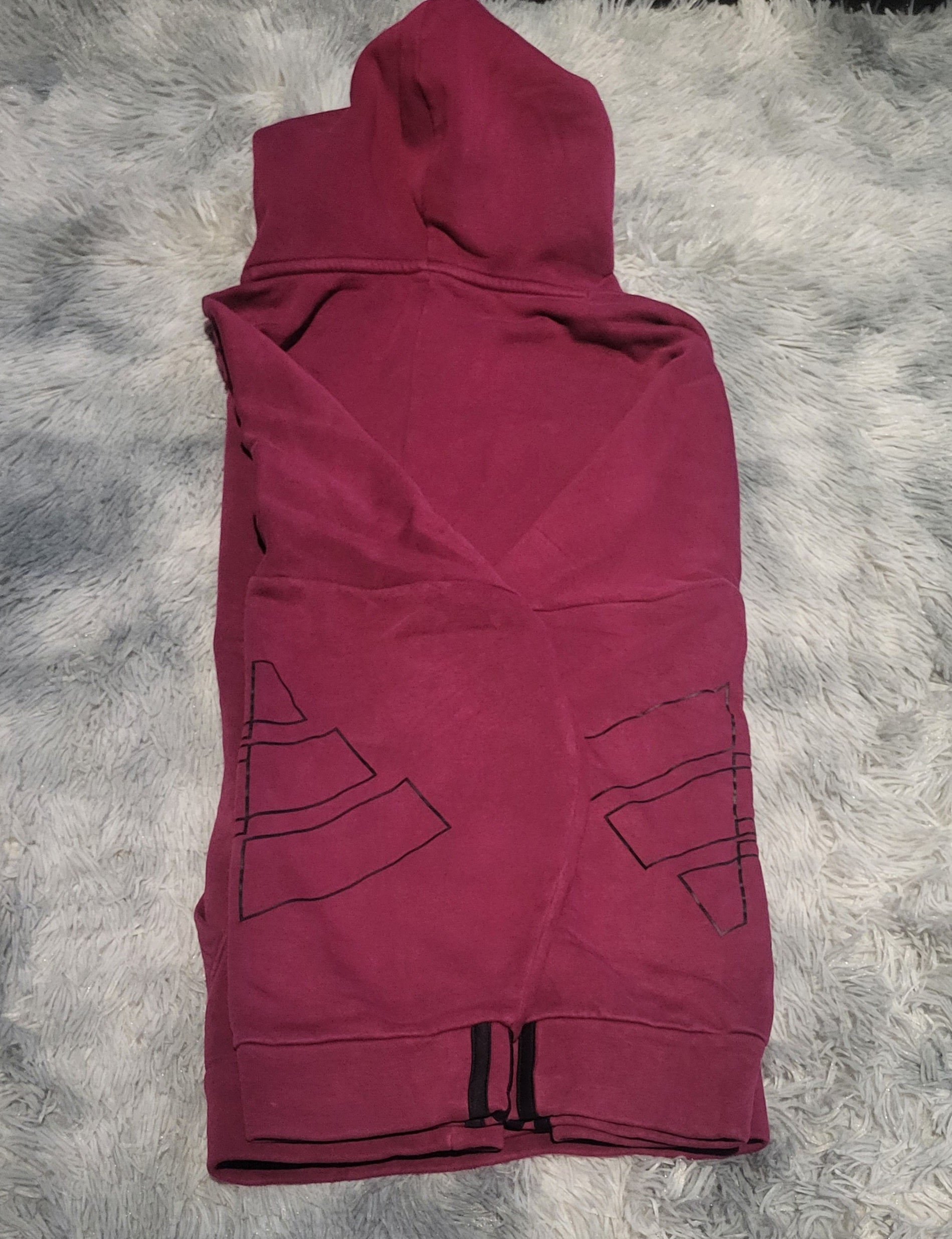 Hoodie Adidas Future Icons Bordeaux – Coupe Oversize – Taille S