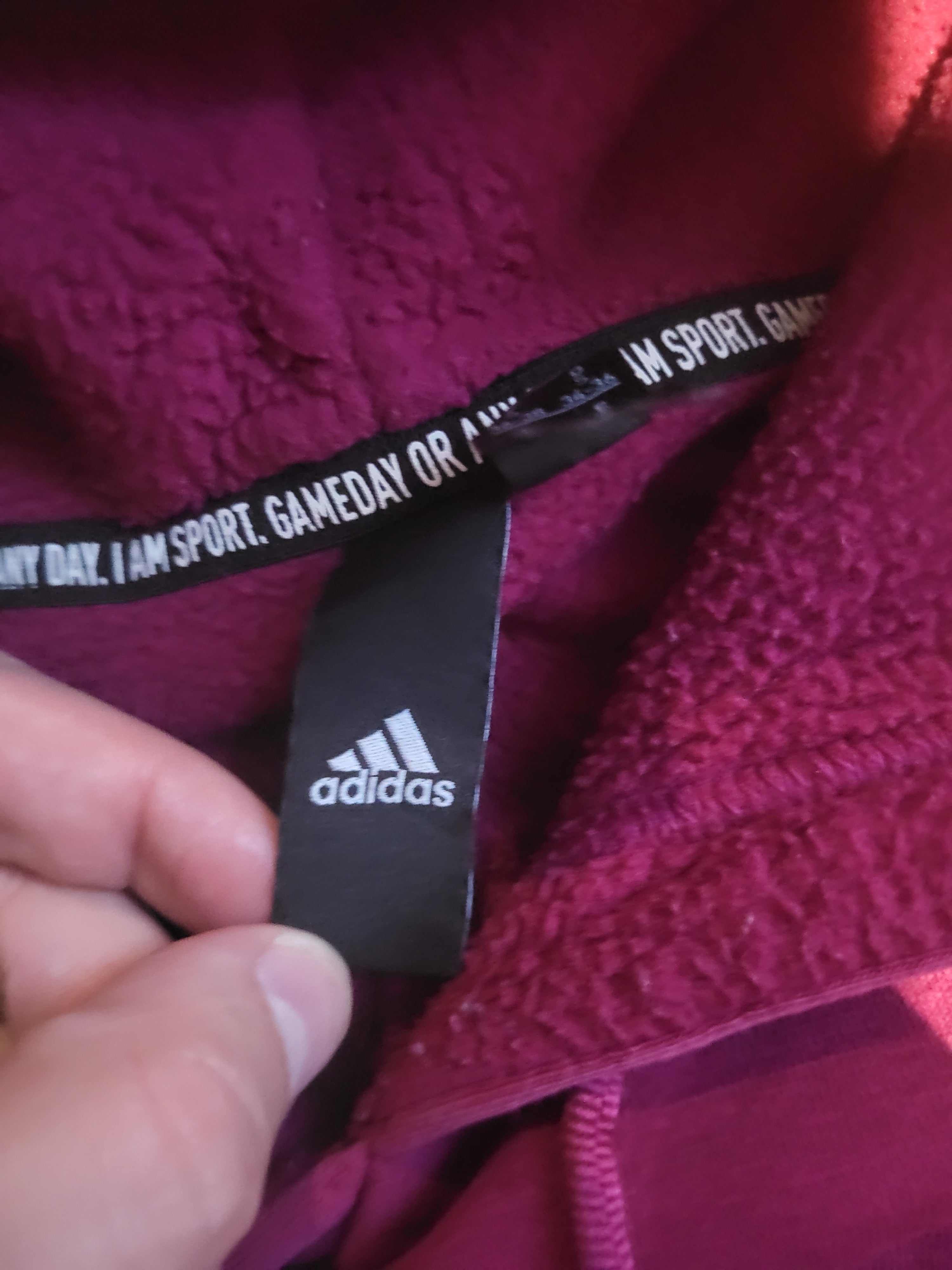 Hoodie Adidas Future Icons Bordeaux – Coupe Oversize – Taille S