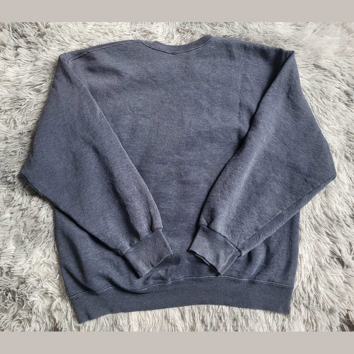 Sweat Russell Athletic Vintage – Bleu-Gris Délavé – Taille XL – Coupe Boxy Fit