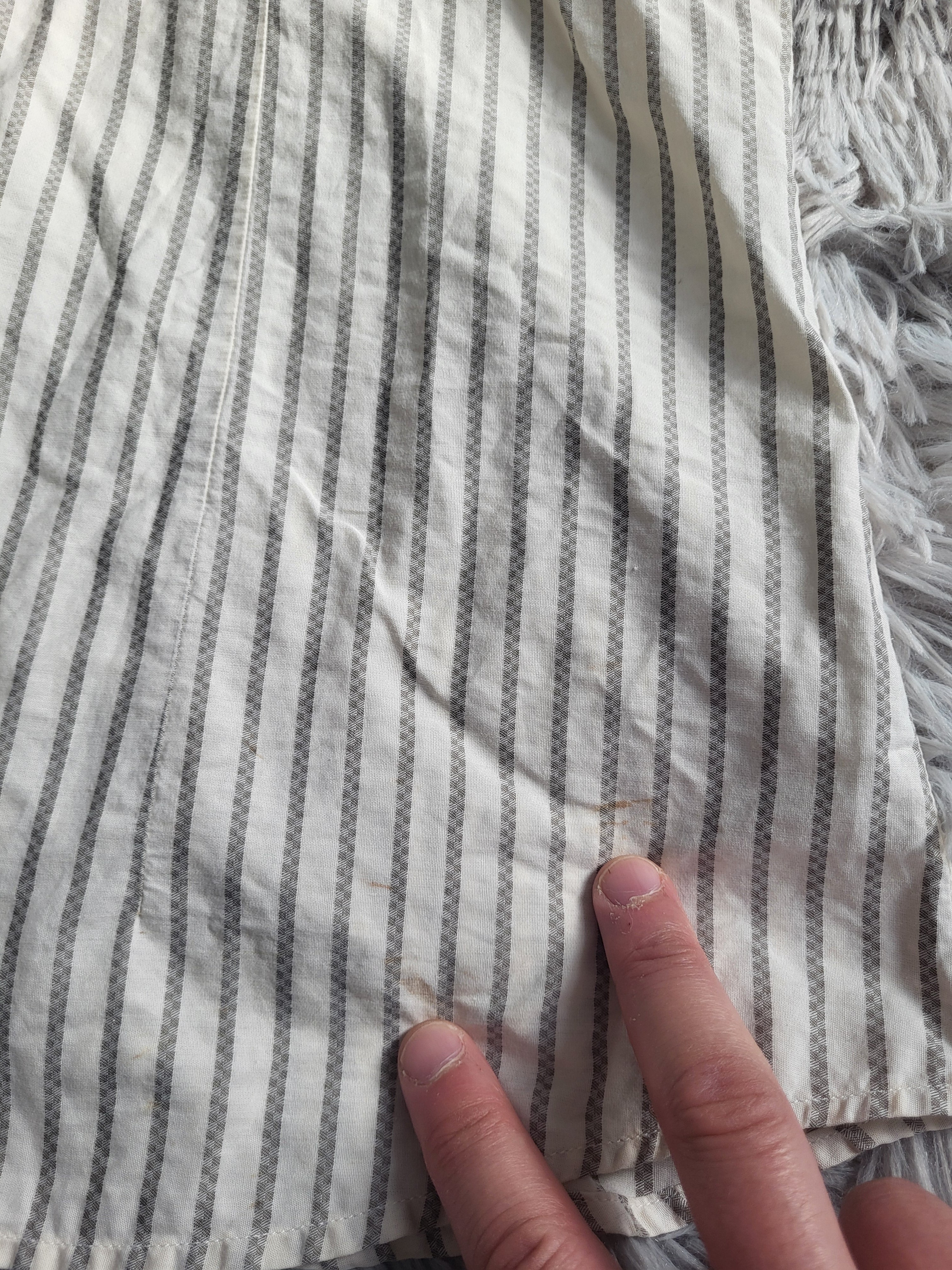 Chemisette HUGO Hugo Boss Slim Fit - Rayures Grises & Écru - Taille L - Archive Étiquette Rouge