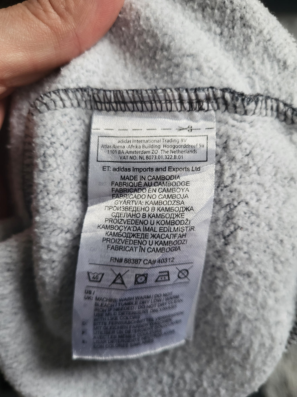 Sweat à capuche Adidas Core 18 – Gris Anthracite – Taille M