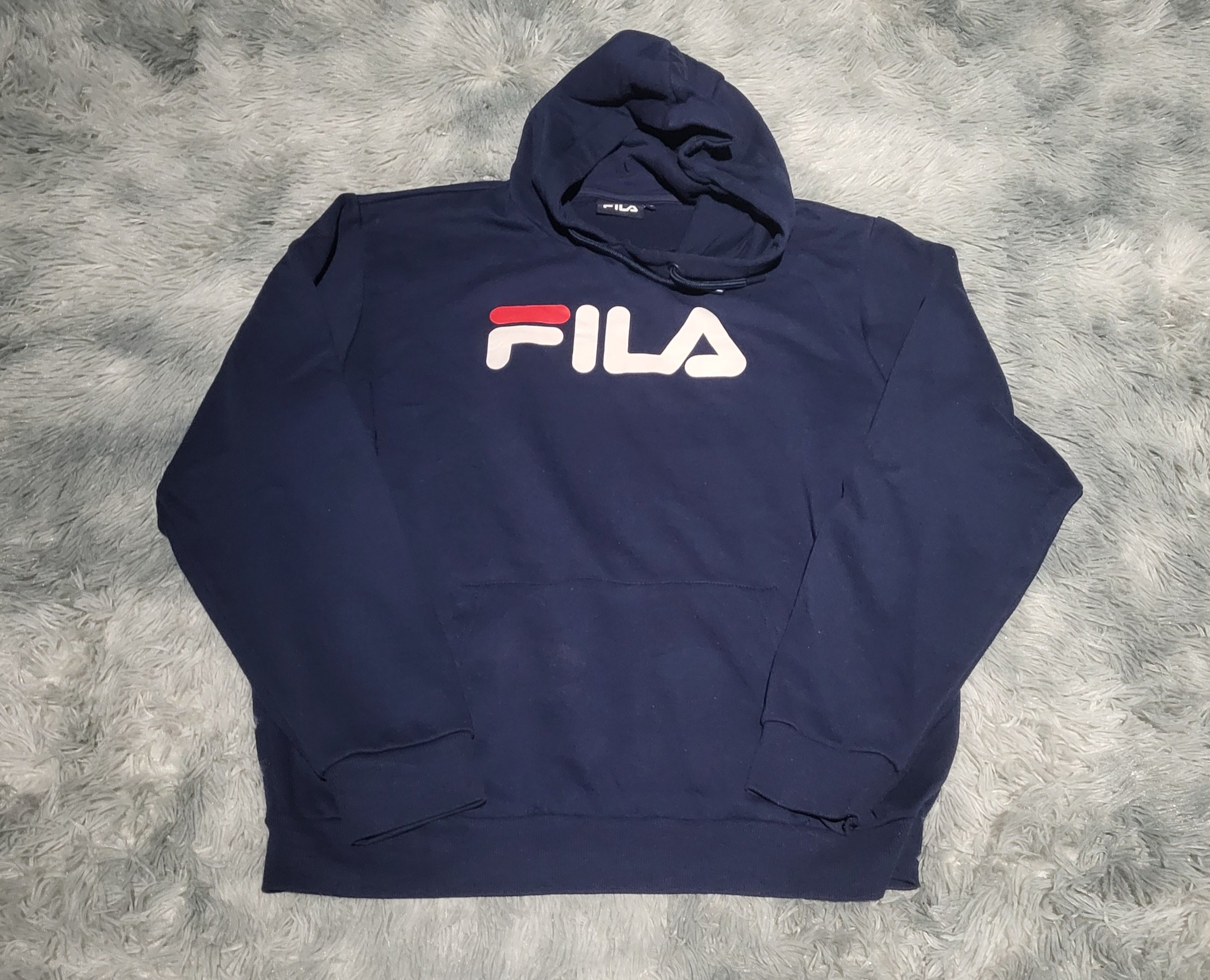 Sweat à capuche FILA Sportswear Bleu - Taille XL