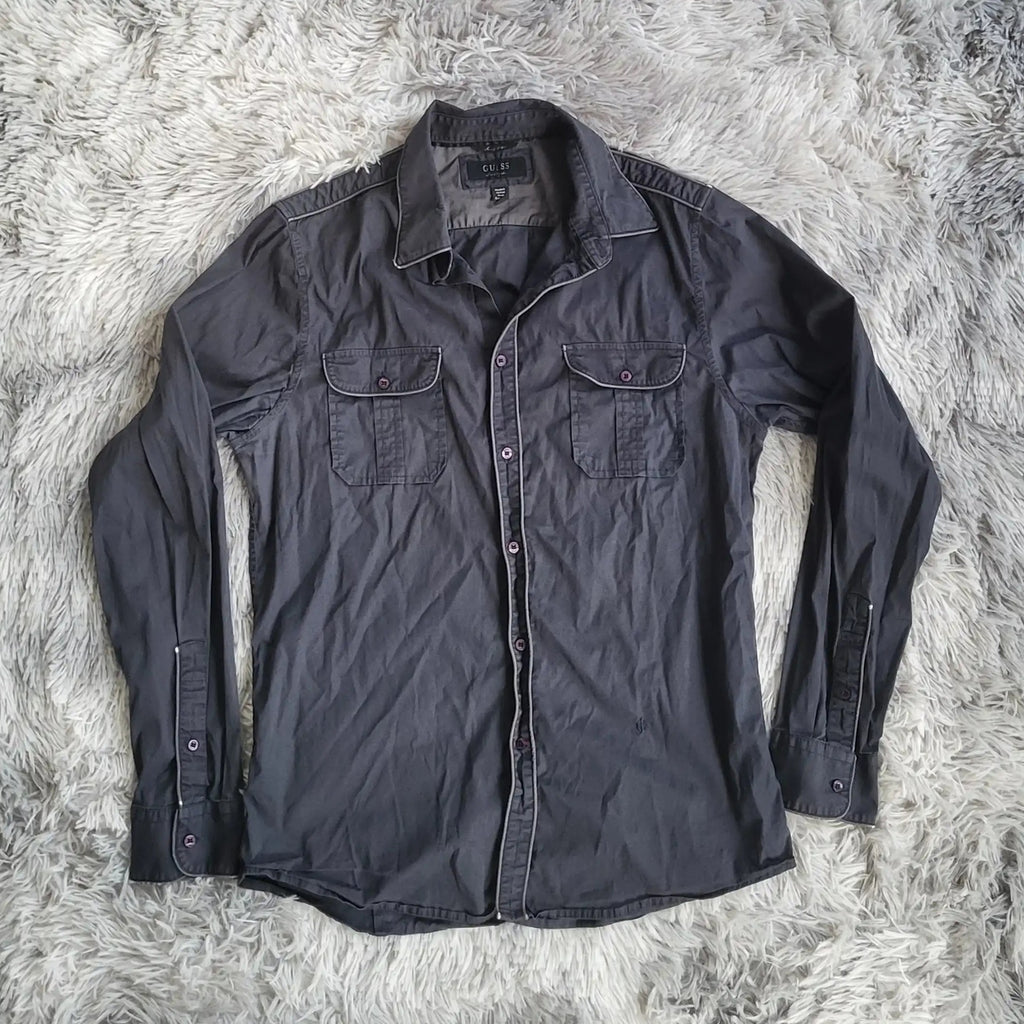 Chemise à manches longues Guess, noire, taille S. Fripes Sélect