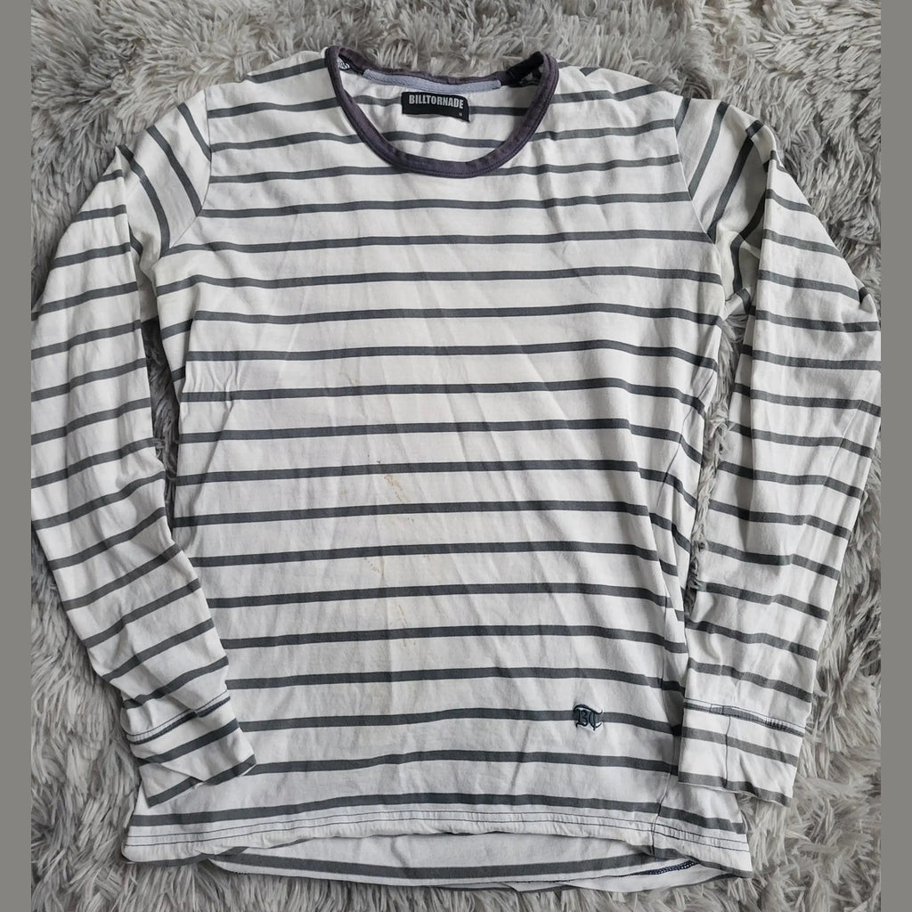 Marinière Bill Tornade Manches Longues – 100% Coton – Taille M – Style Parisien