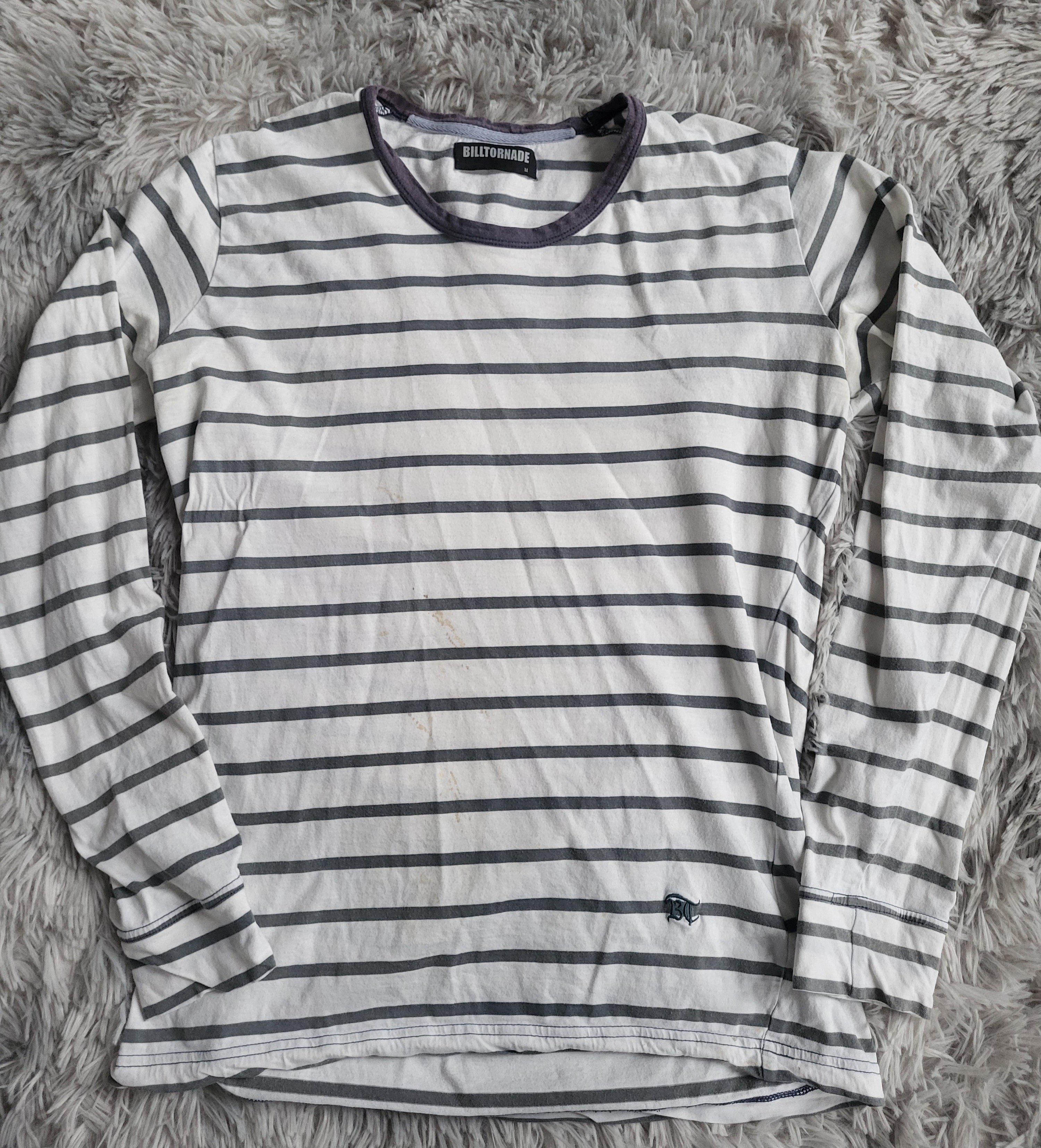 Marinière Bill Tornade Manches Longues – 100% Coton – Taille M – Style Parisien