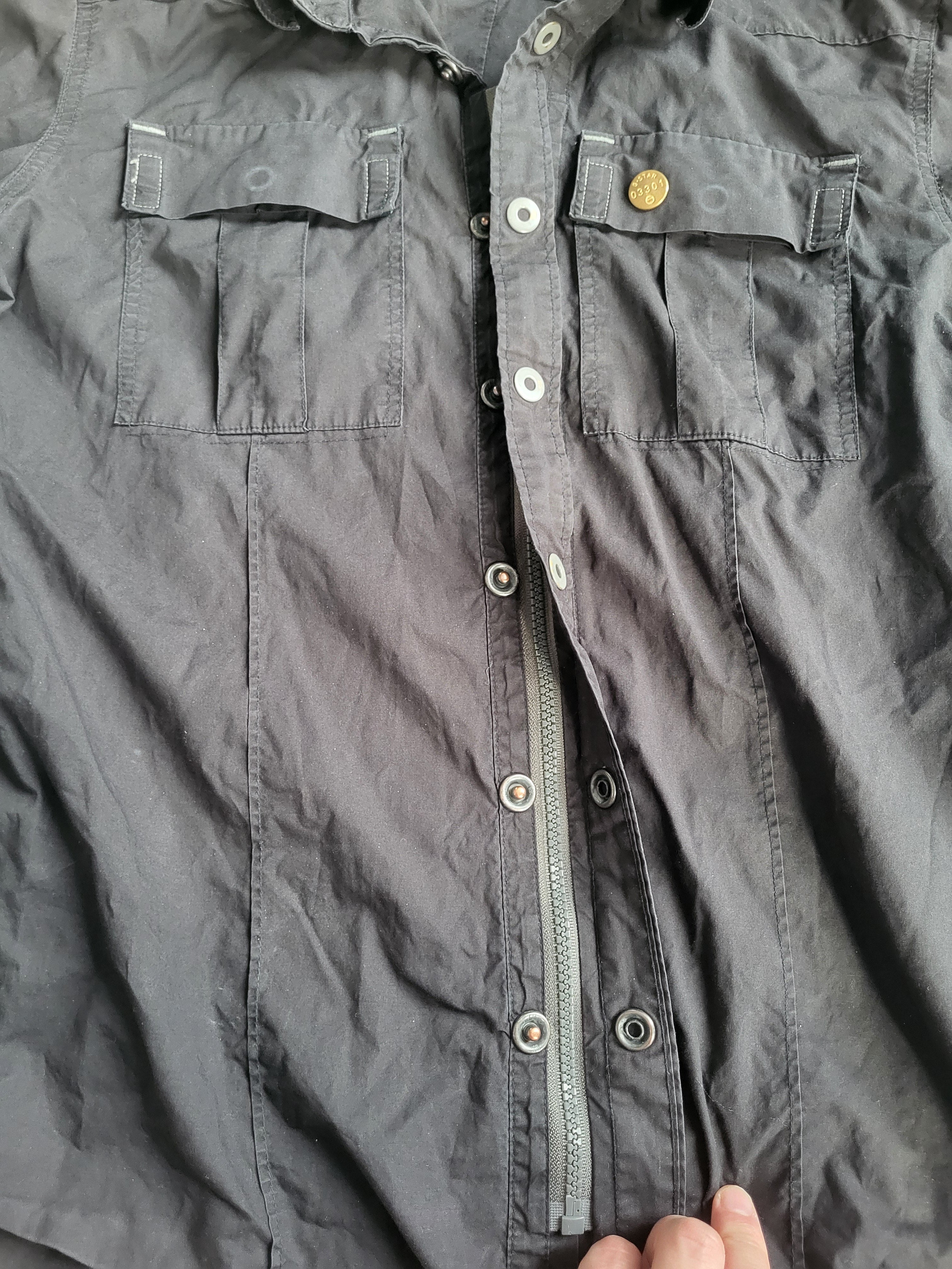 Chemise G-Star RAW 3301 Zippée - Utility Denim Noir - Taille L - Overshirt Veste Technique