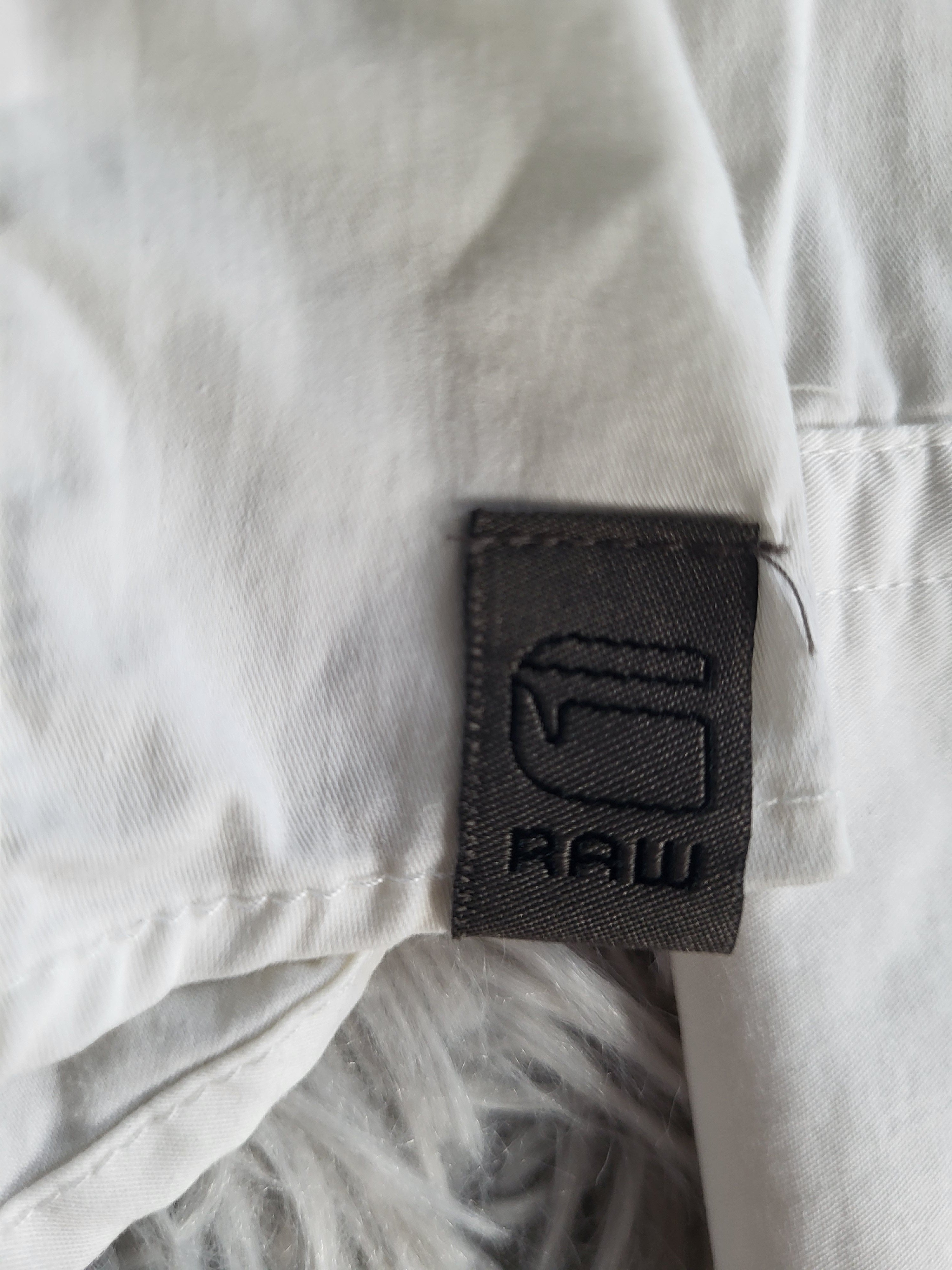 Chemise G-Star RAW Landoh Slim Blanche - Taille XL - Style Utilitaire Tacoma - Coton Premium