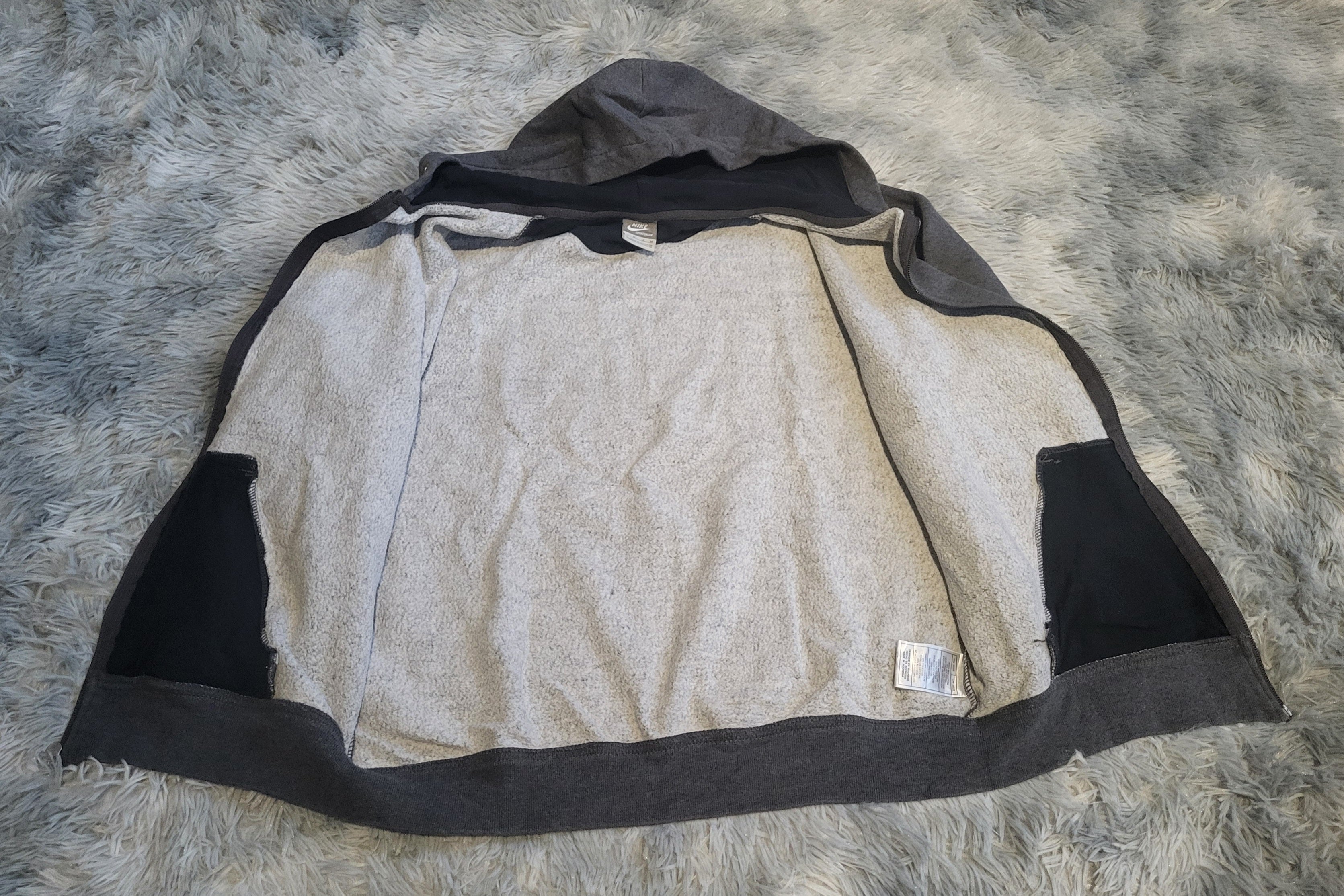 Sweat à capuche zippé Nike Vintage – Mini Swoosh brodé – Taille M – Style Y2K