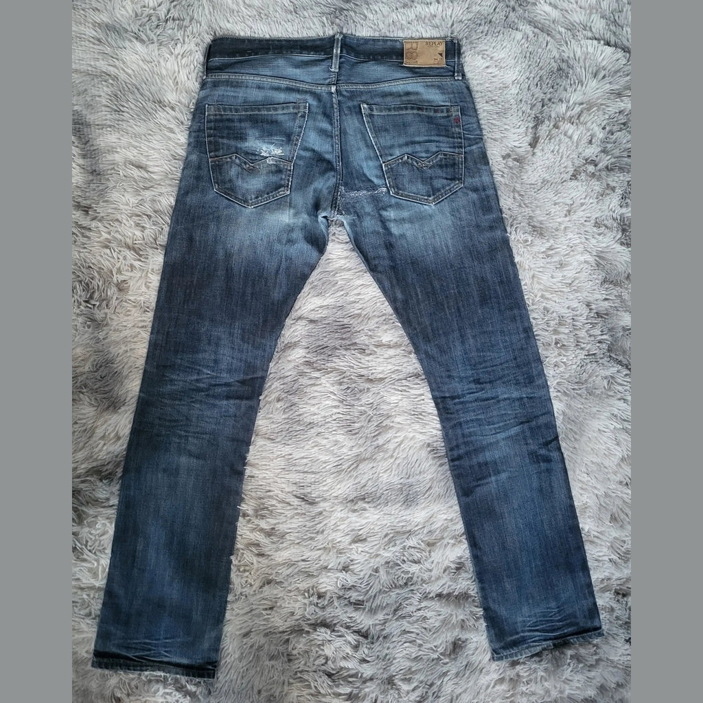 Jean Replay Waitom – Denim Authentique 100% Coton – W34 L34 – Coupe Droite