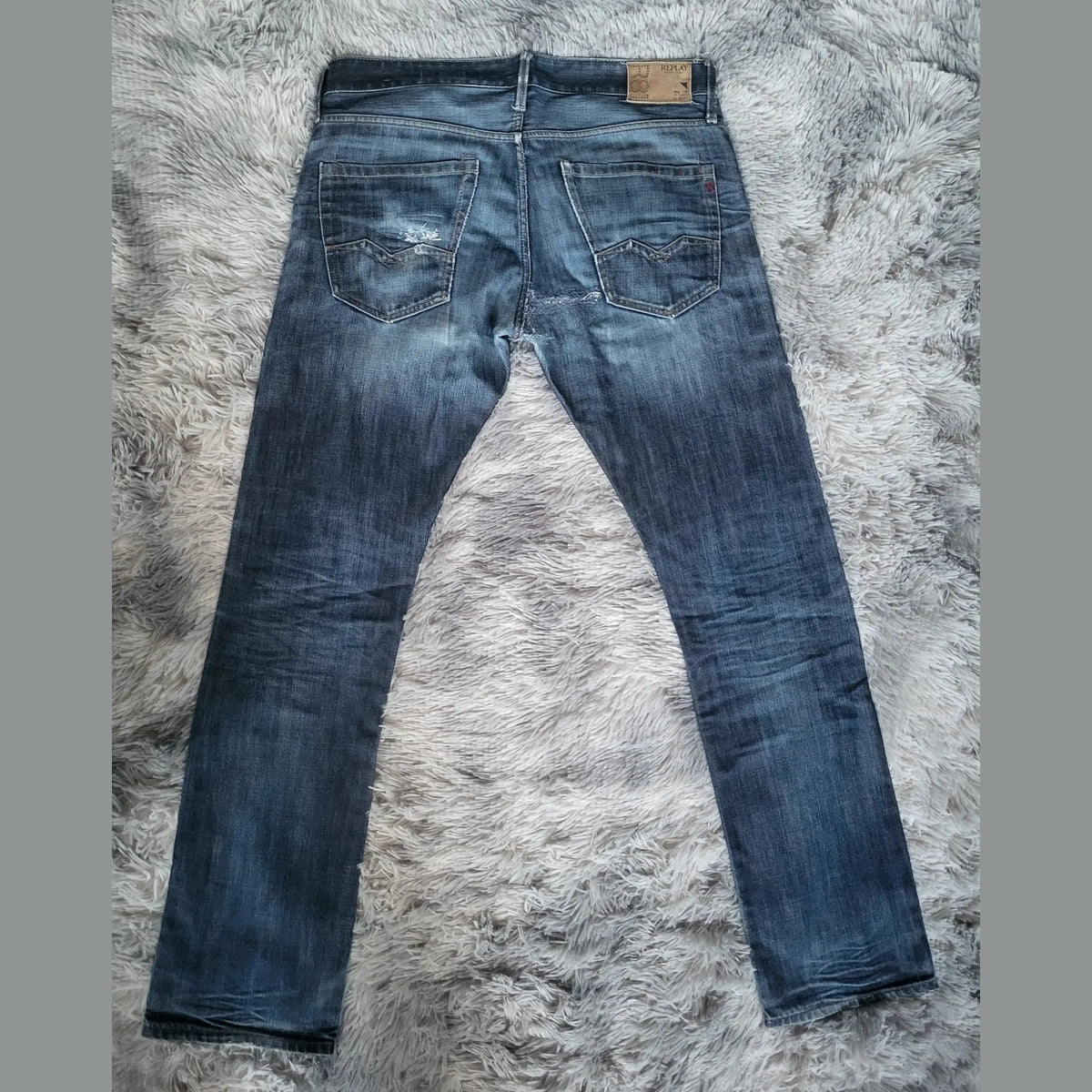 Jean Replay Waitom – Denim Authentique 100% Coton – W34 L34 – Coupe Droite