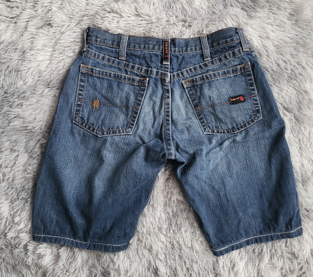 Short en jean Ariat Work FR M3 Loose – Résistant aux flammes – Taille 32 (M)