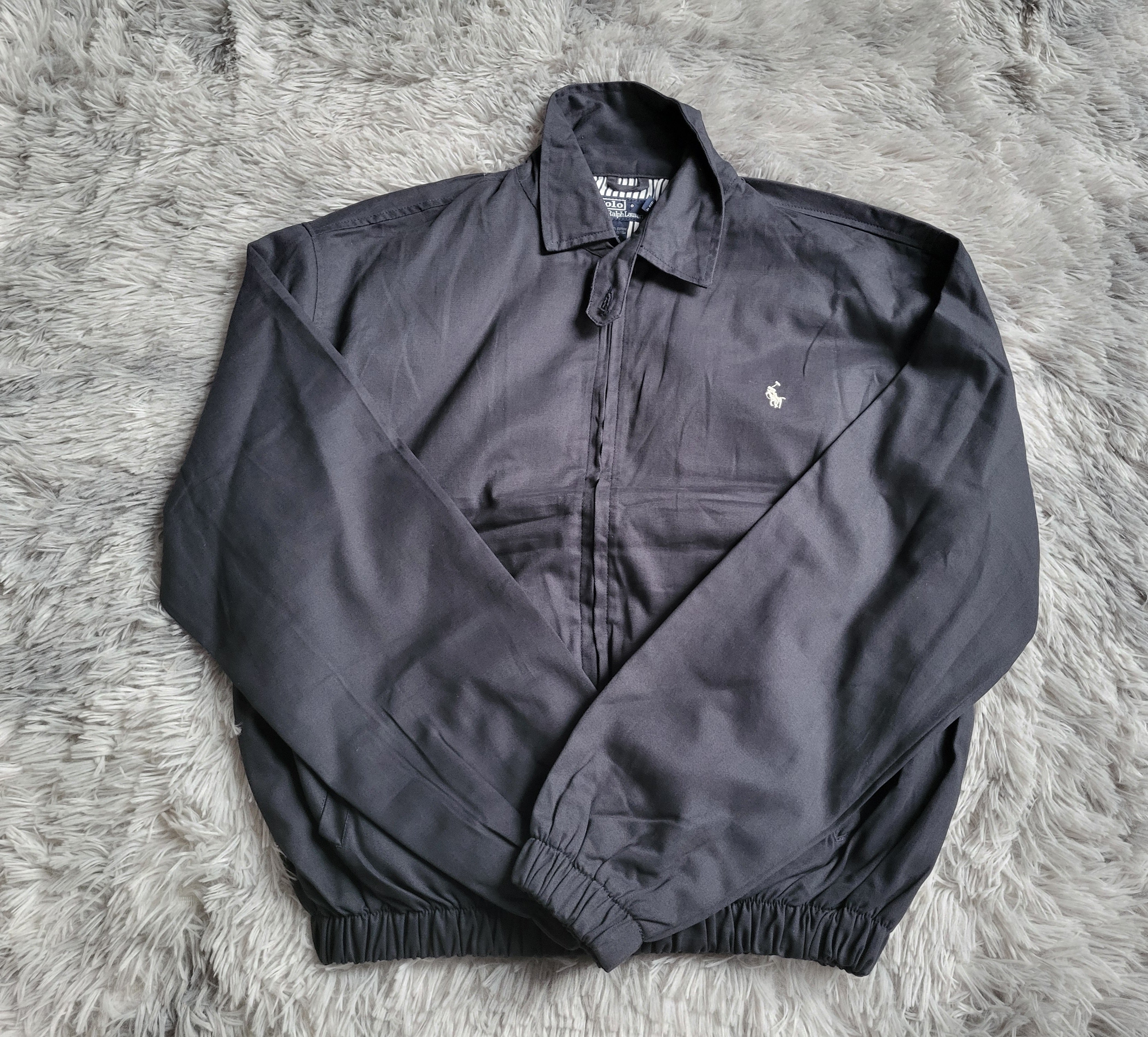 Veste Harrington Polo Ralph Lauren Homme - Bleu - Coton Premium - Taille L - Neuf