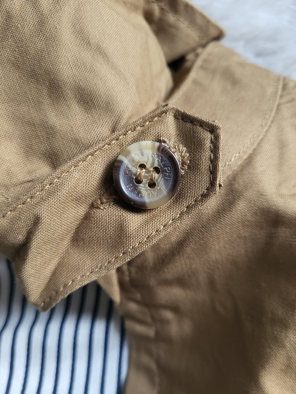 Veste Harrington Polo Ralph Lauren Homme - Beige - Coton Premium - Taille XL - Neuf