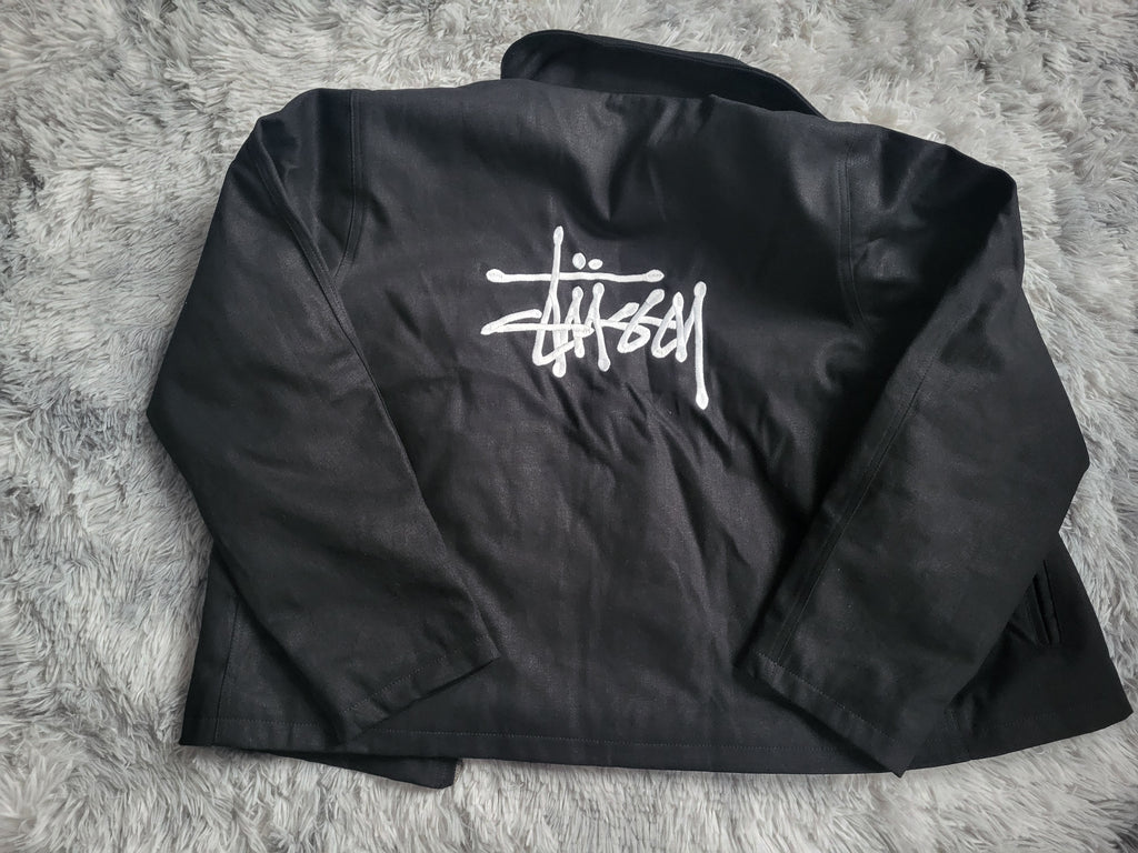 Veste Stüssy Canvas Noire - Double Logo Brodé - Taille M - Neuf