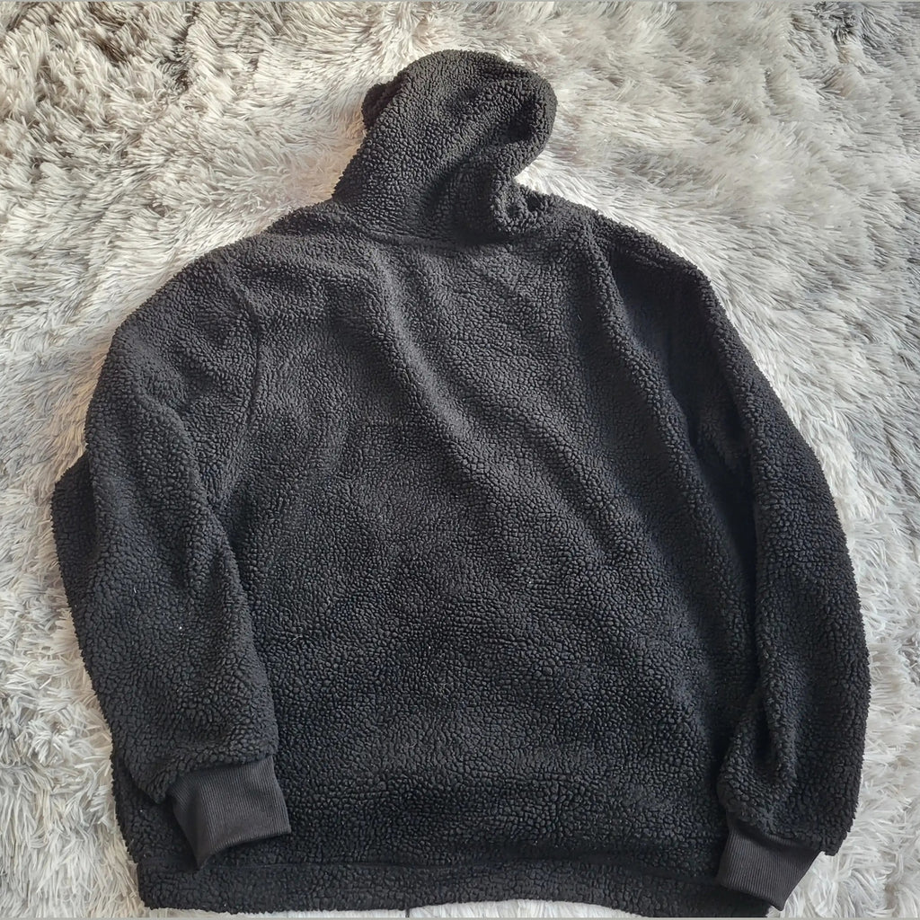 POLAIRE KANGOL SHERPA VINTAGE XL - ANORAK NOIR - STYLE STREETWEAR