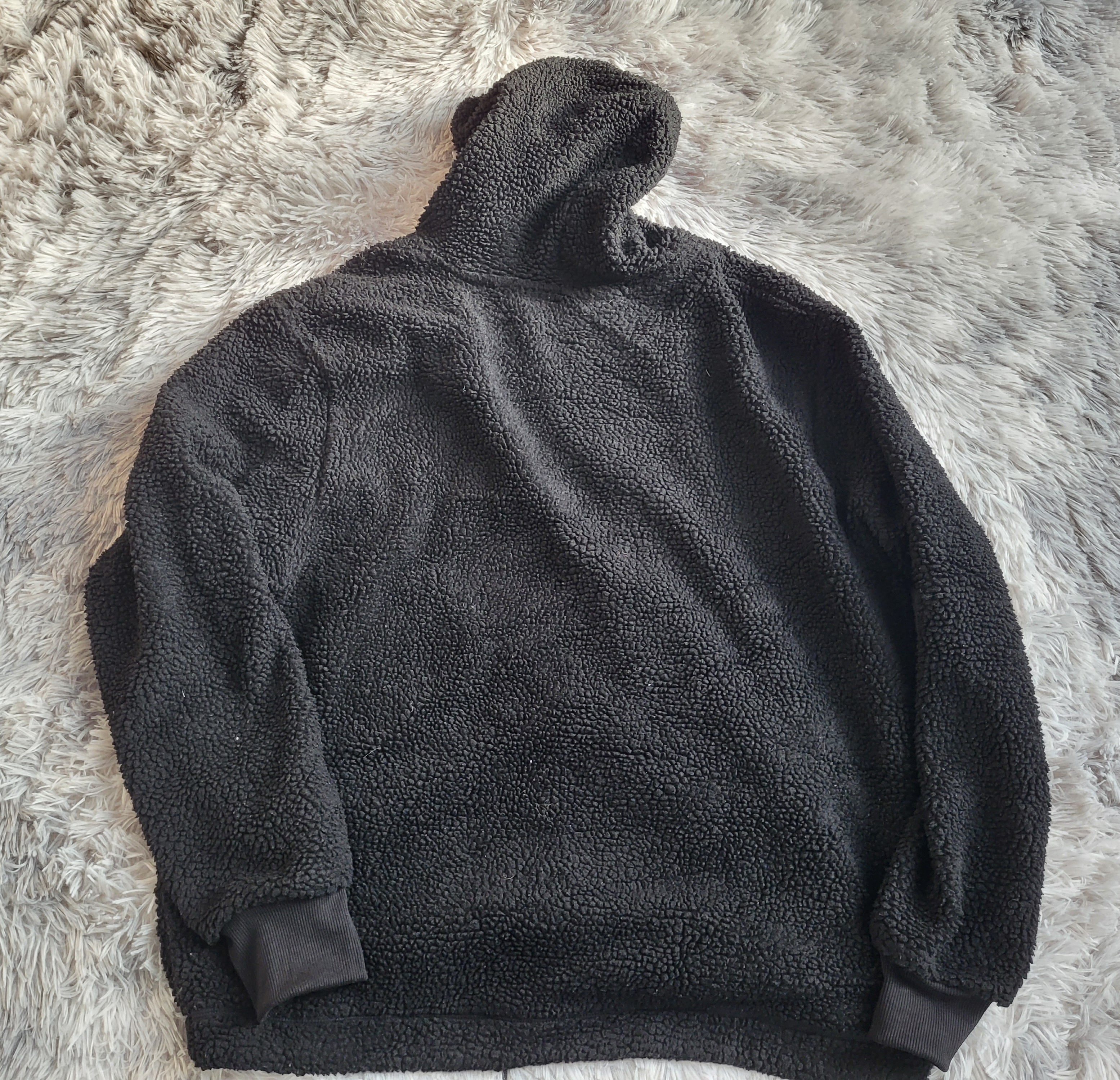 POLAIRE KANGOL SHERPA VINTAGE XL - ANORAK NOIR - STYLE STREETWEAR