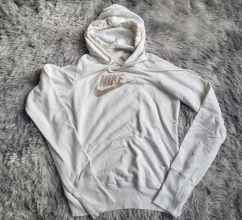 NIKE SPORTSWEAR RALLY - Col Funnel - Blanc Crème - Logo Velours Relief - Taille L