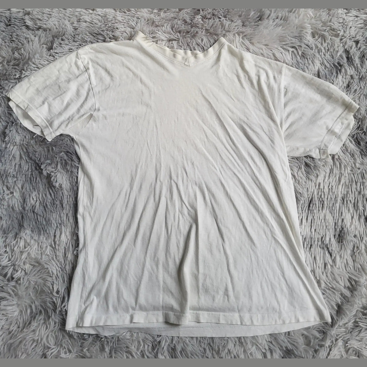 T-shirt Blanc Vintage IDENTIC Man – 100% Coton Premium – Style USA Retro – Taille M