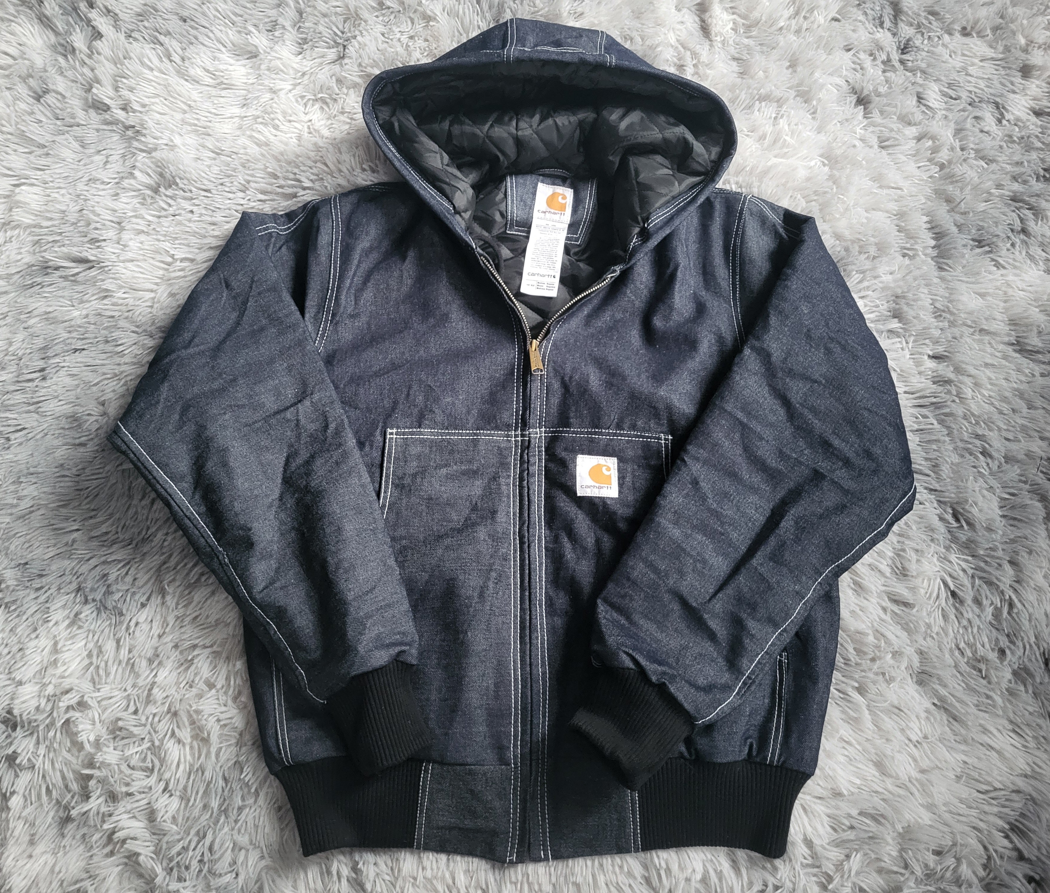 Veste Carhartt Active Denim Bleu Foncé - Made in USA - Vintage - Taille M - Neuf