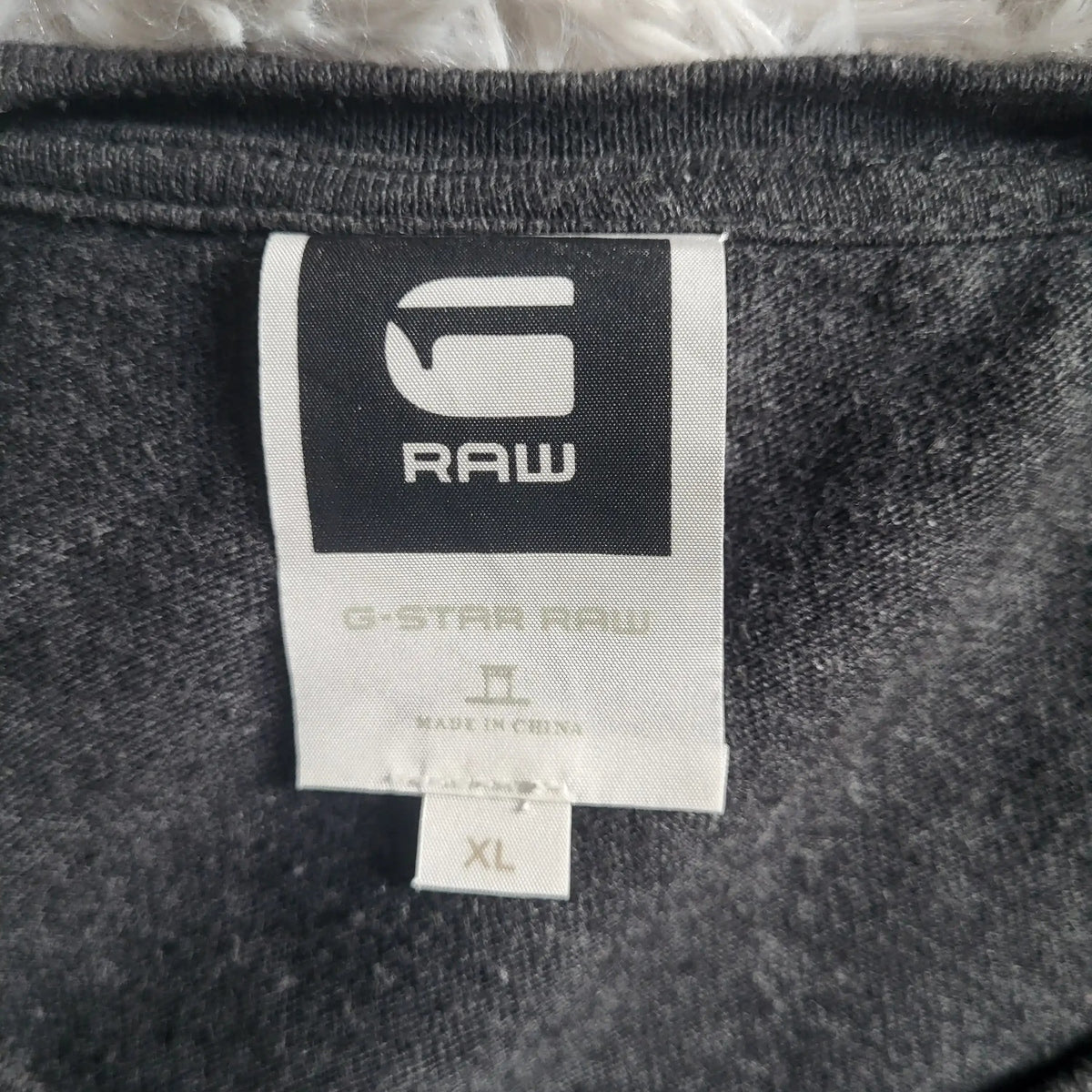 T-shirt G-Star RAW Graphic – Gris Anthracite Chiné – 100% Coton – Taille XL