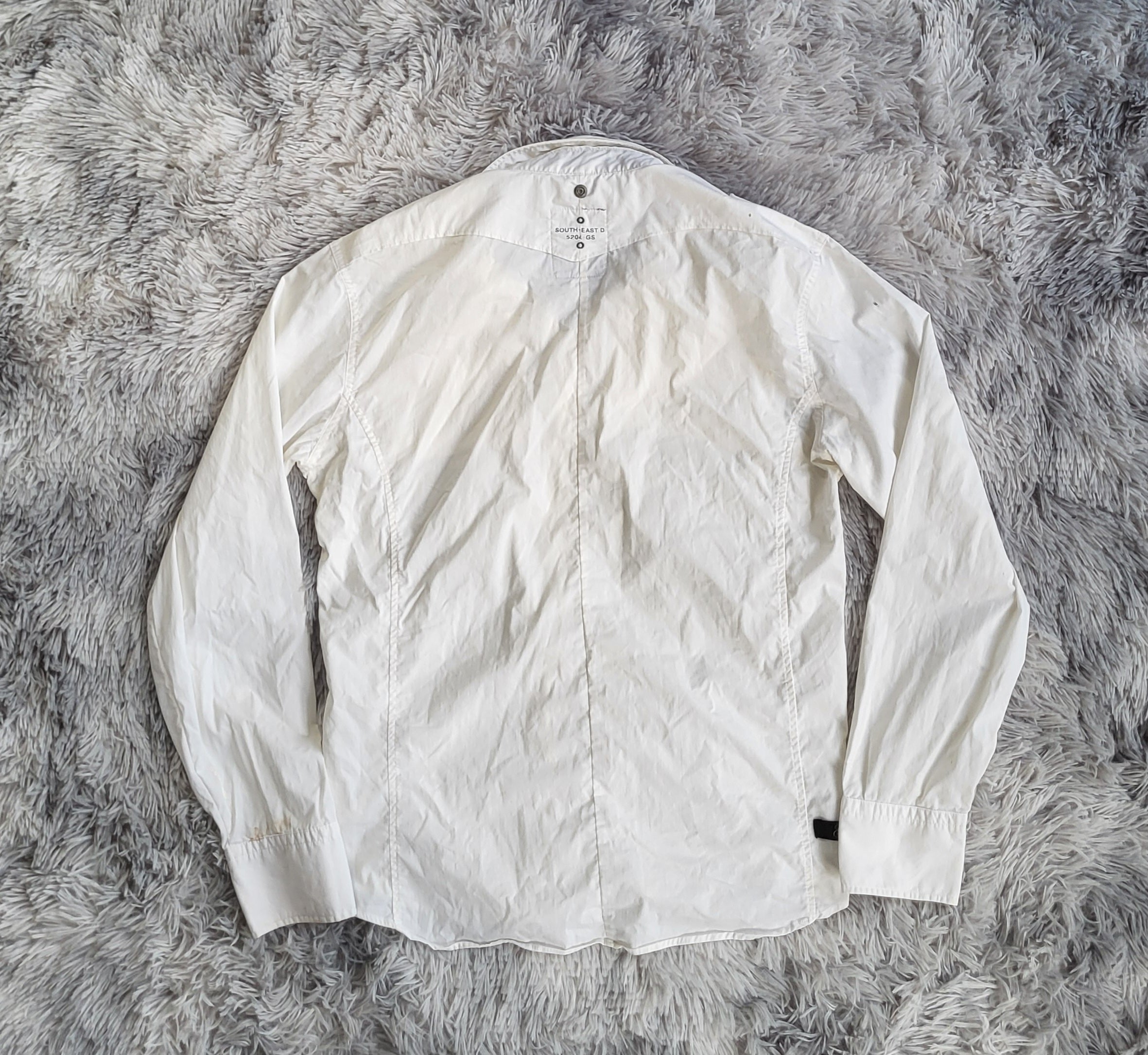 Chemise G-Star RAW Landoh Slim Blanche - Taille XL - Style Utilitaire Tacoma - Coton Premium