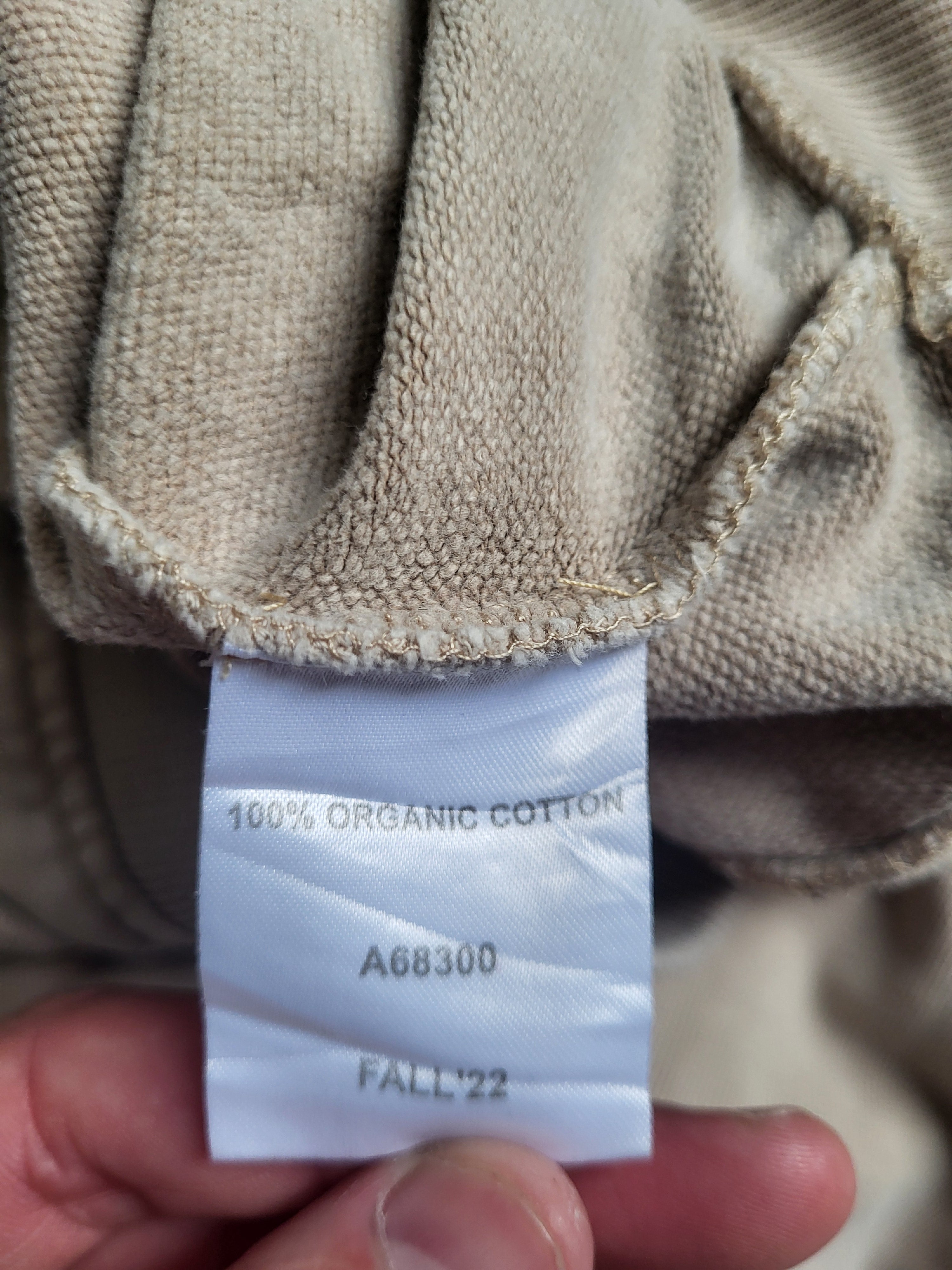 Sweat Guess Beige Sable – 100% Coton – Taille L – Style Distressed / Upcycling