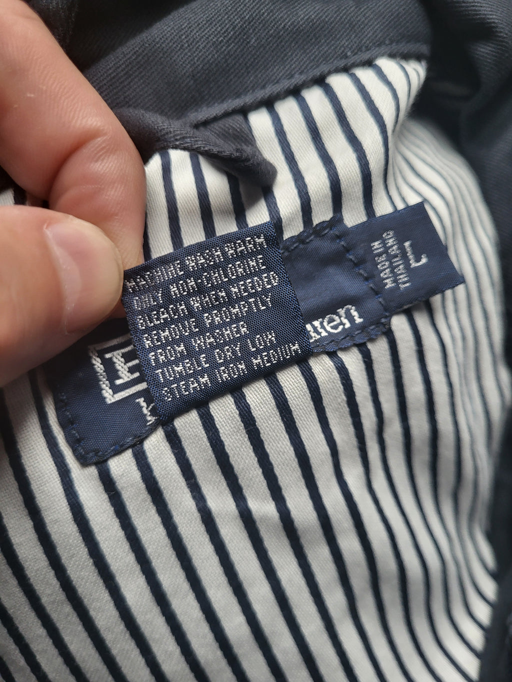 Veste Harrington Polo Ralph Lauren Homme - Bleu - Coton Premium - Taille L - Neuf