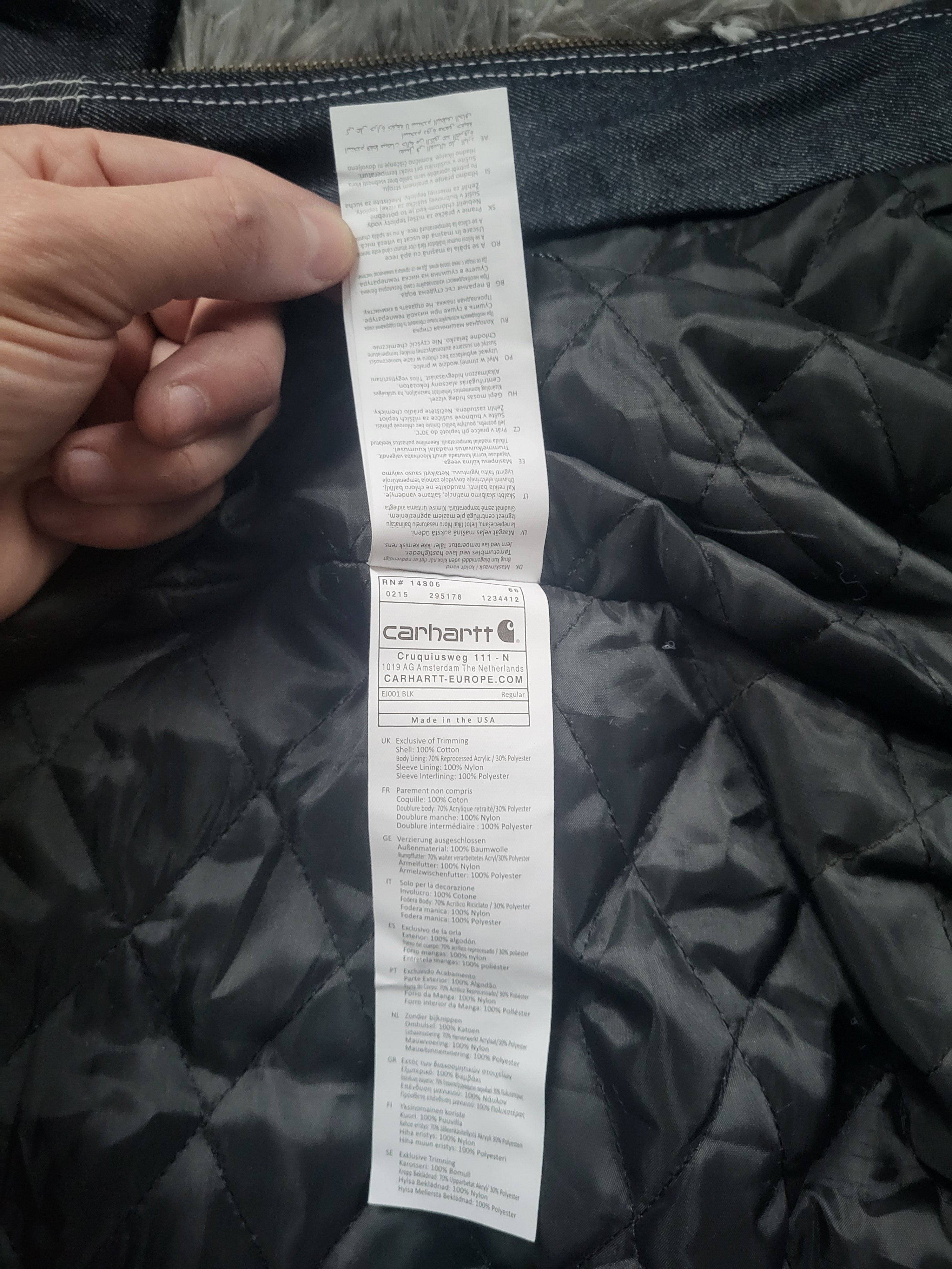 Veste Carhartt Active Denim Bleu Foncé - Made in USA - Vintage - Taille M -  État impéccable !
