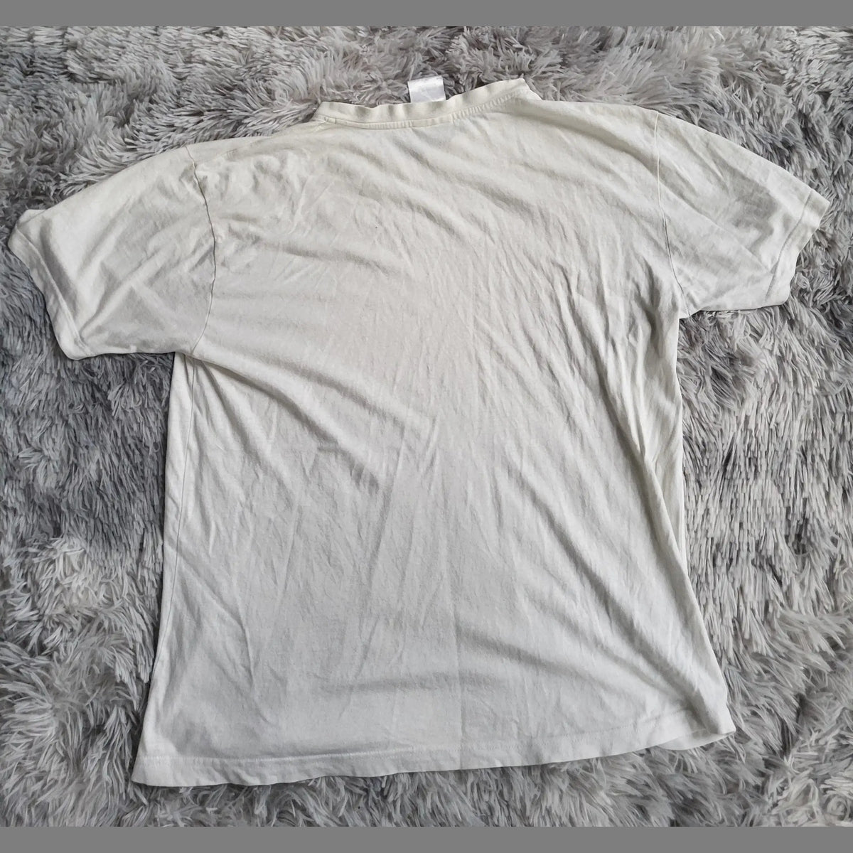 T-shirt Blanc Vintage IDENTIC Man – 100% Coton Premium – Style USA Retro – Taille M