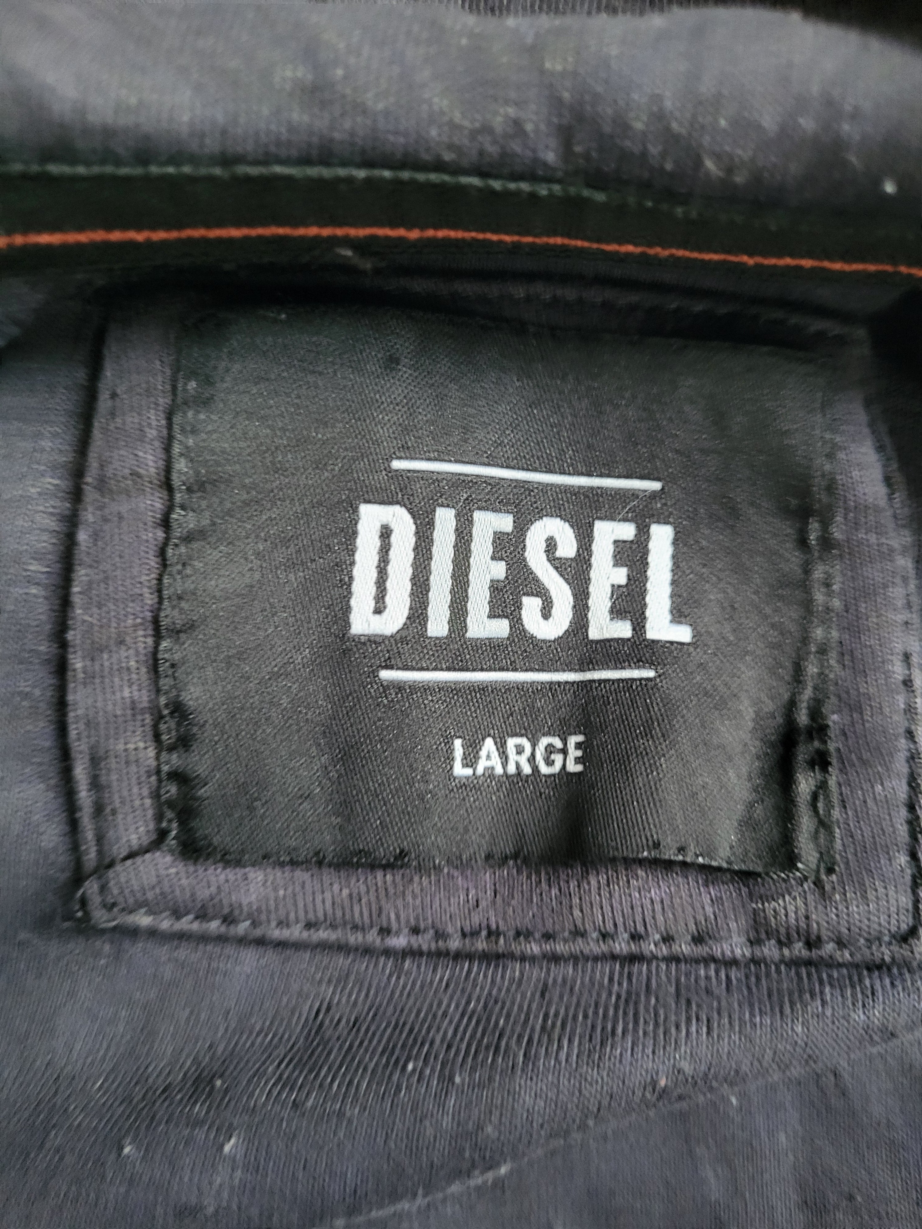 Sweat à capuche zippé Diesel Larse – Gris Foncé – Taille L – Logo embossé