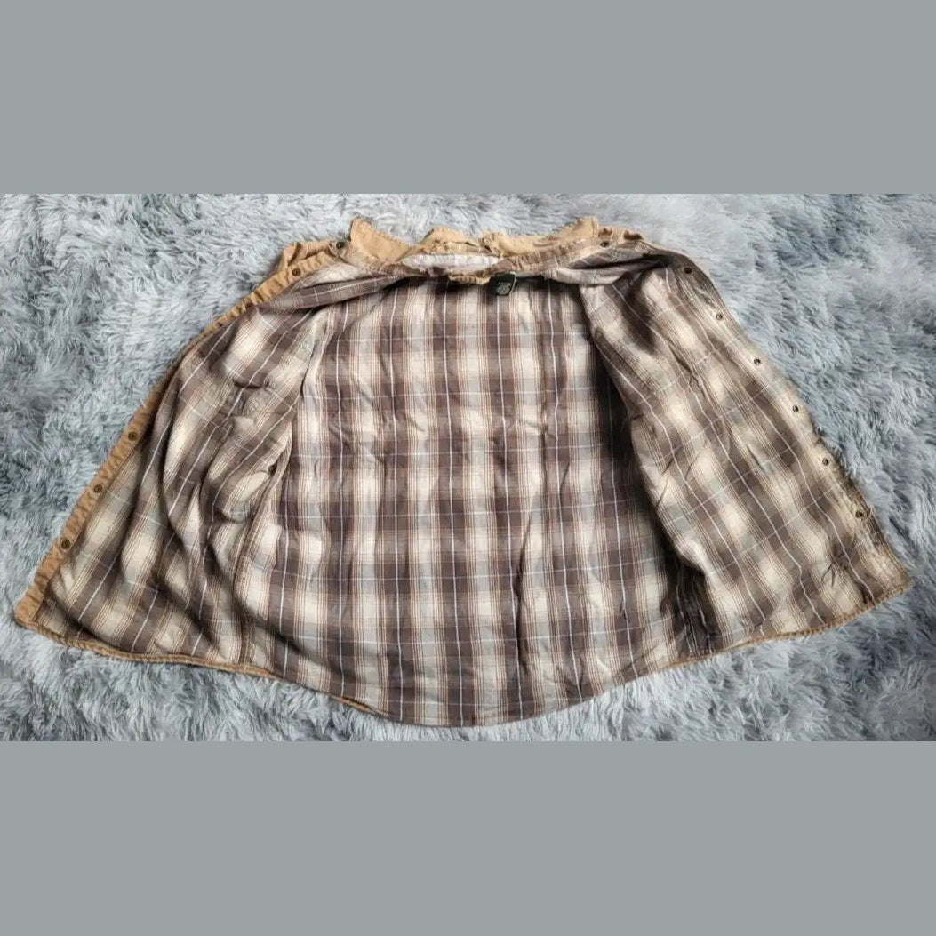 Veste à carreaux marron Carhartt, taille M, intérieur doublé. Fripes Sélect