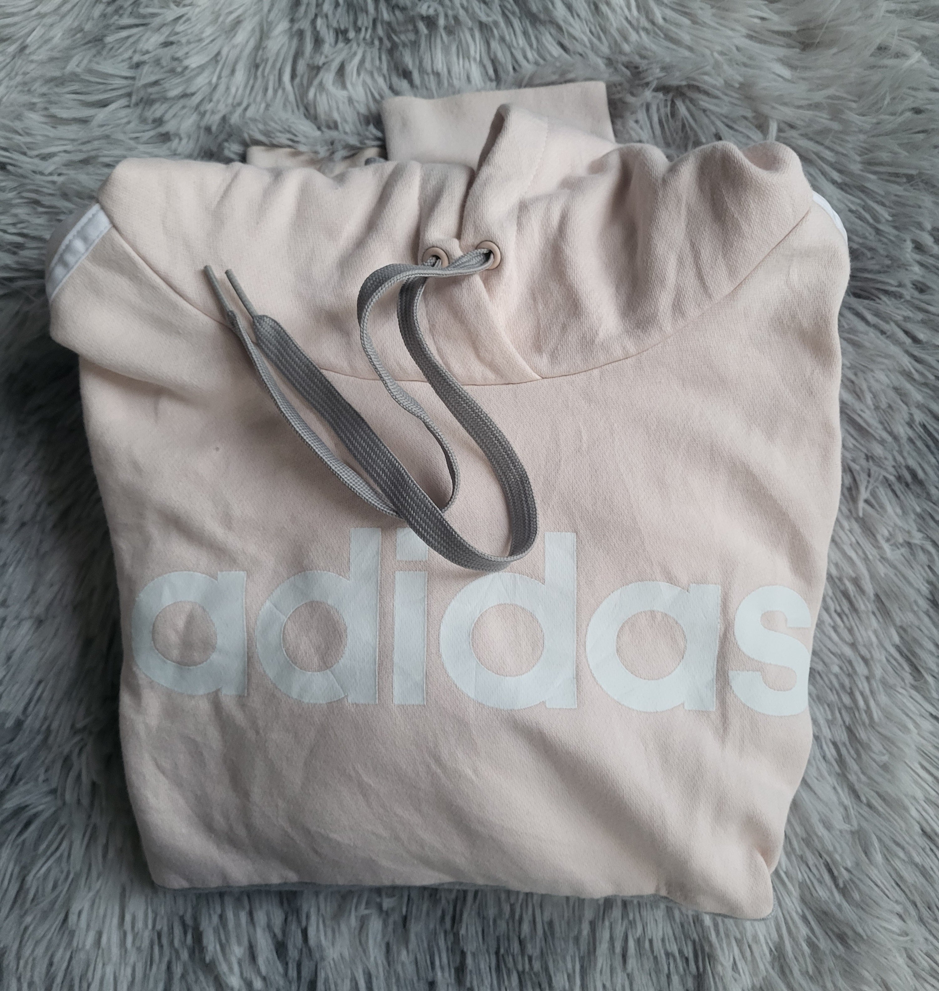 Sweat à capuche Adidas Essentials Colorblock – Rose & Gris – Taille M