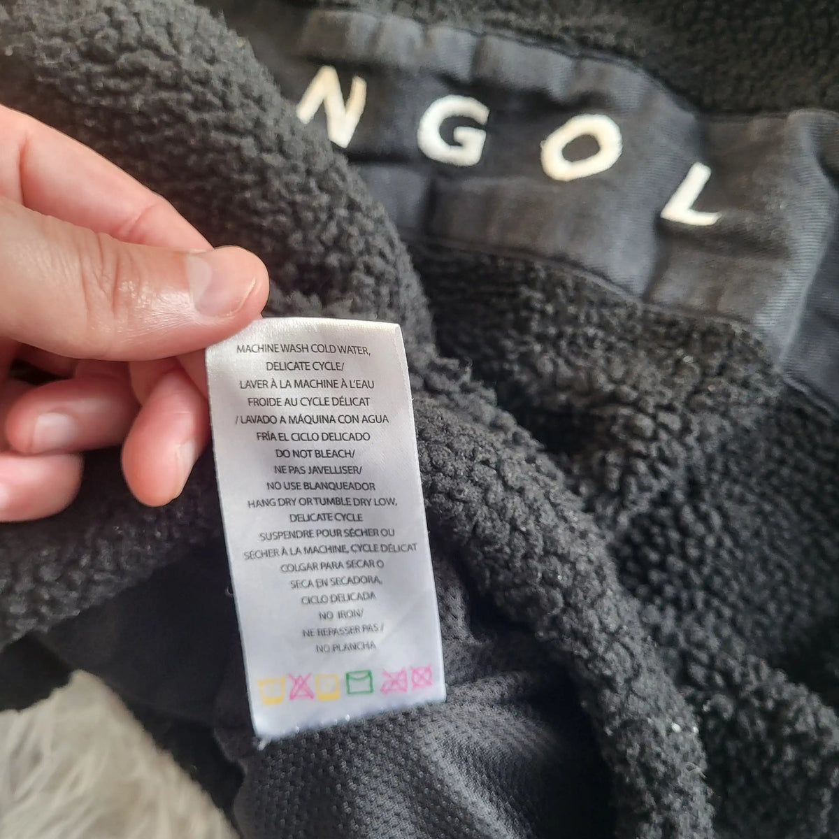 Veste polaire noire Kangol, taille non indiquée, Fripes Sélect