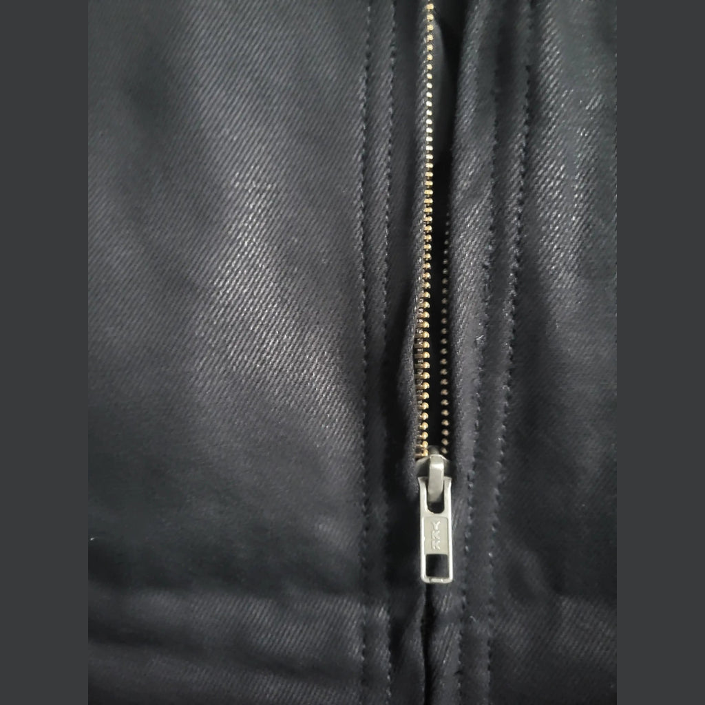 Veste Stüssy Canvas Shop Jacket Noire - Double Logo Brodé (Avant & Dos) Homme  - Style 118481 - Taille L 