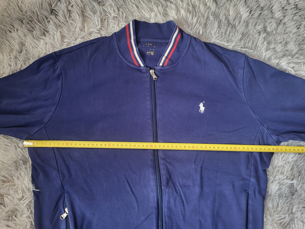 Veste Zippée POLO RALPH LAUREN Vintage - Bomber Bleu Marine XL