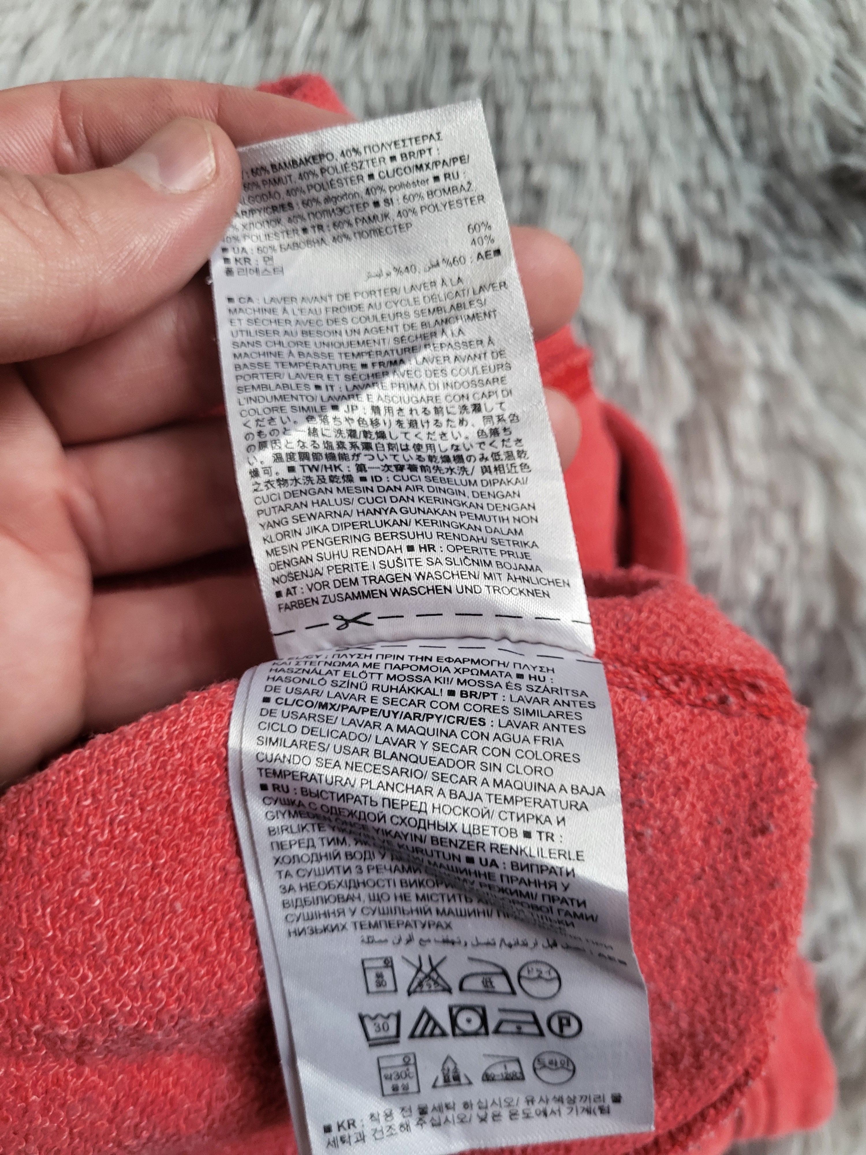 Sweatshirt Gap col rond – Rose Corail / Rouge délavé – Taille M – Manches Raglan