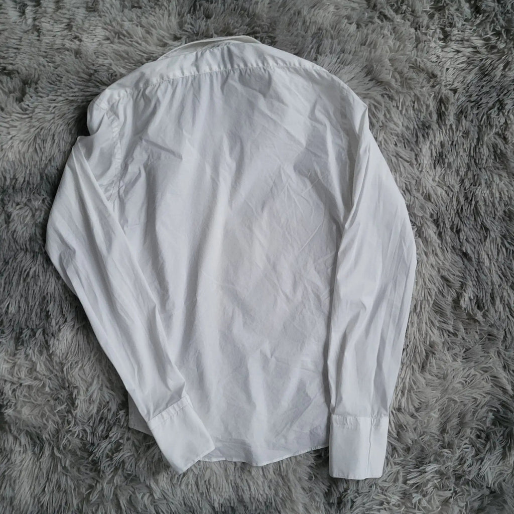 Chemise Zara Man Super Slim Fit Blanche - Taille L - Made in Spain - Coupe Ajustée