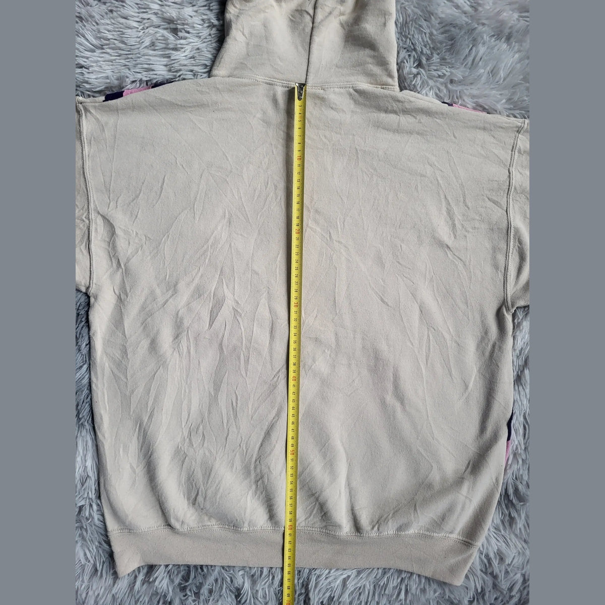 Sweat à capuche beige, marque non visible, taille L, Fripes Sélect