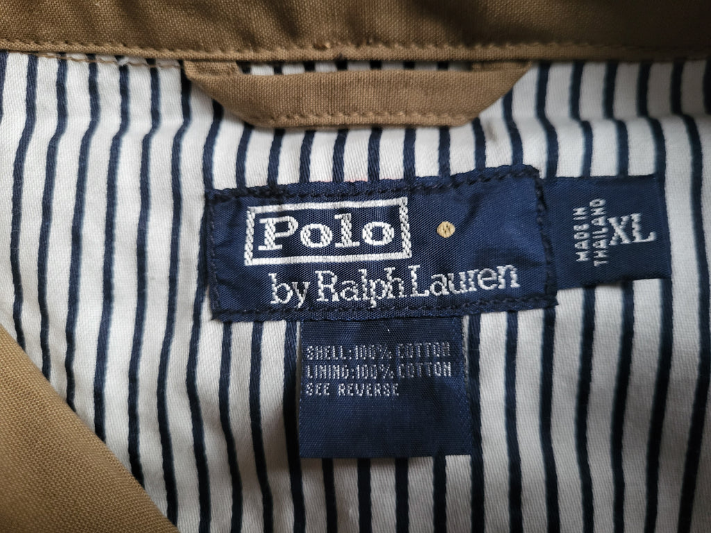 Veste Harrington Polo Ralph Lauren Homme - Beige - Coton Premium - Taille XL - Neuf