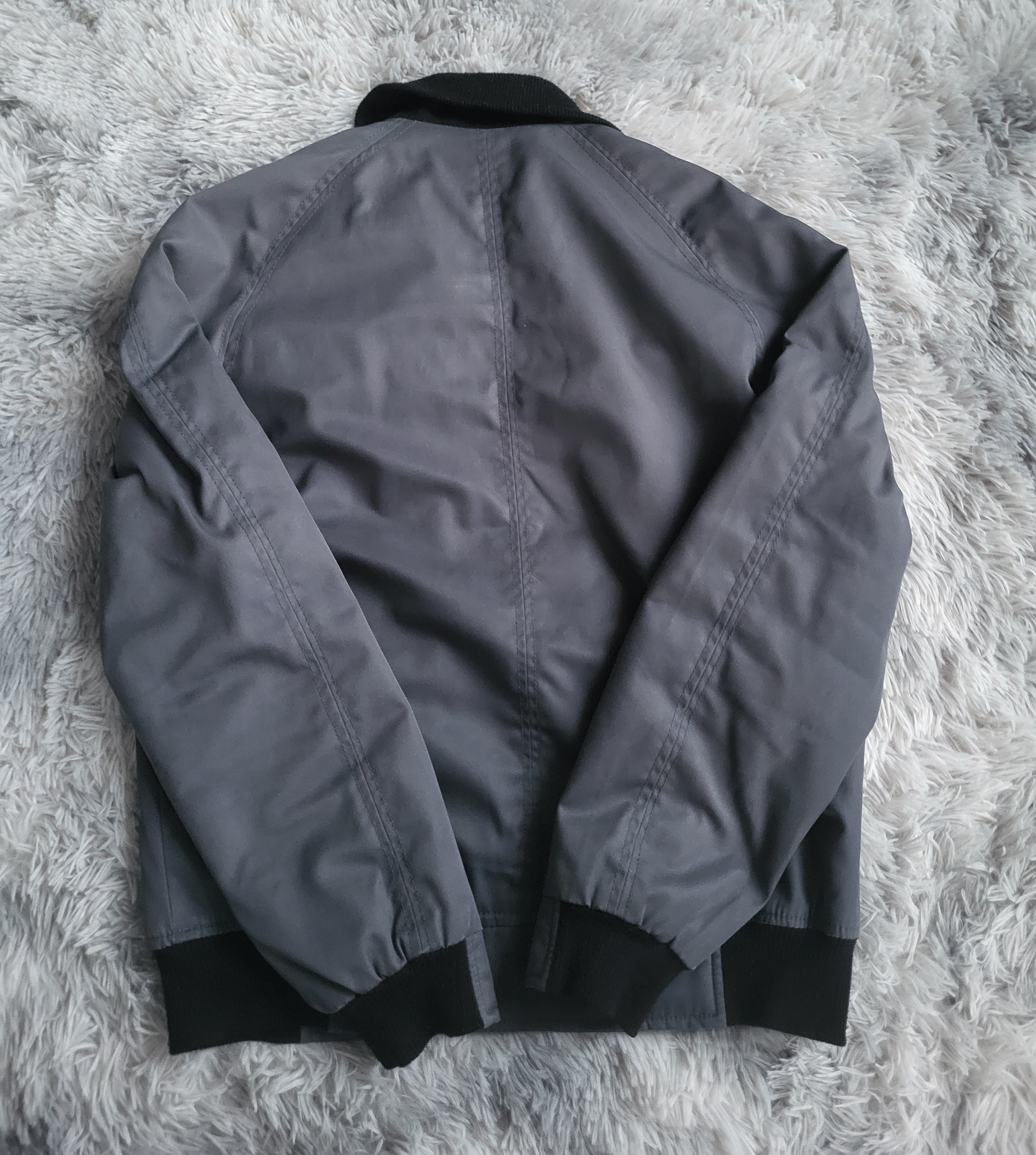 Blouson H&M Homme Workwear Matelassé – Gris Anthracite – Taille 50 (M)