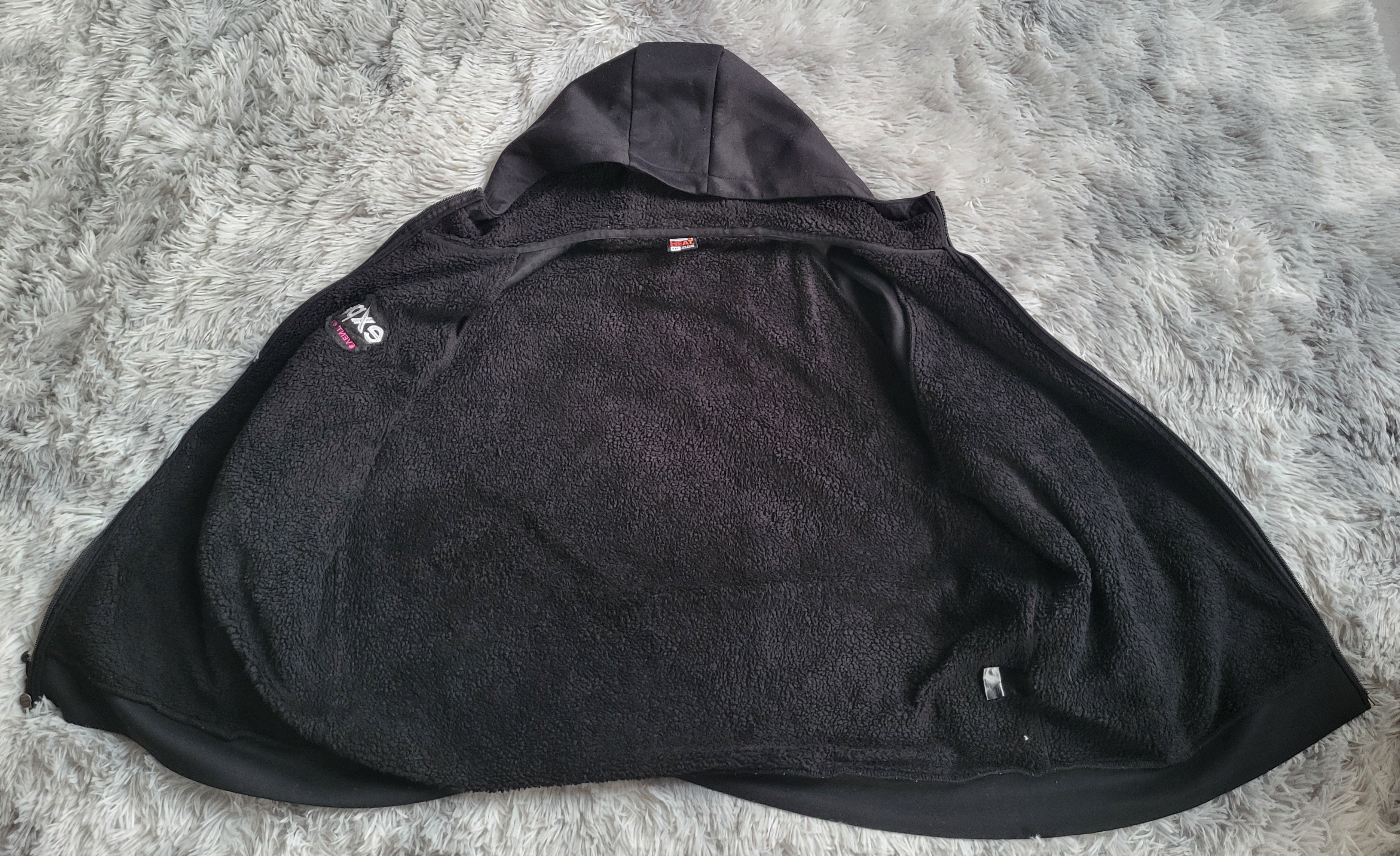 Veste à capuche zippée 32 Degrees Heat – Doublure Sherpa – Taille XXL – Noir