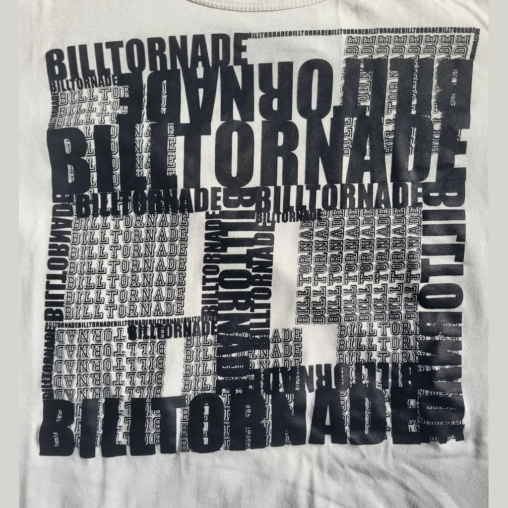 T-shirt blanc Billtornade, imprimé noir, taille non précisée, Fripes Sélect