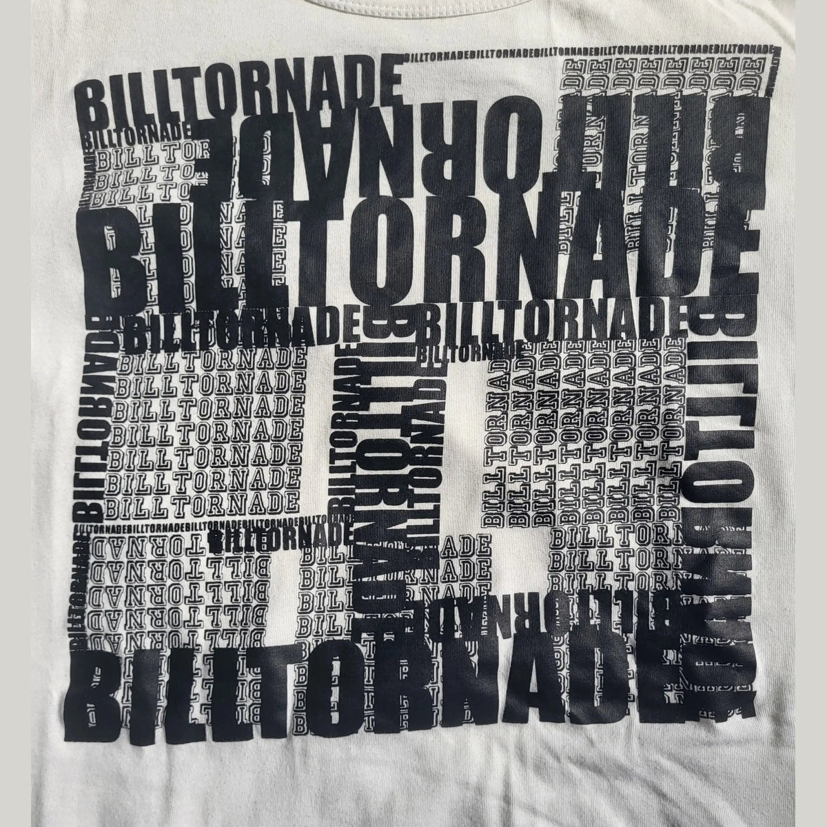 T-shirt blanc Billtornade, imprimé noir, taille non précisée, Fripes Sélect