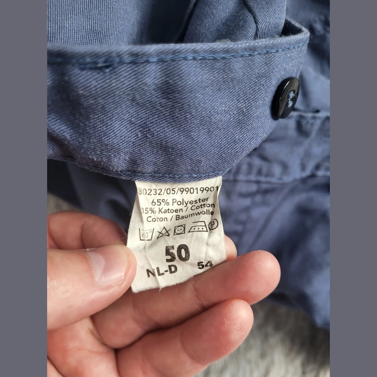 Chemise bleue, taille 50, sans marque visible, Fripes Sélect