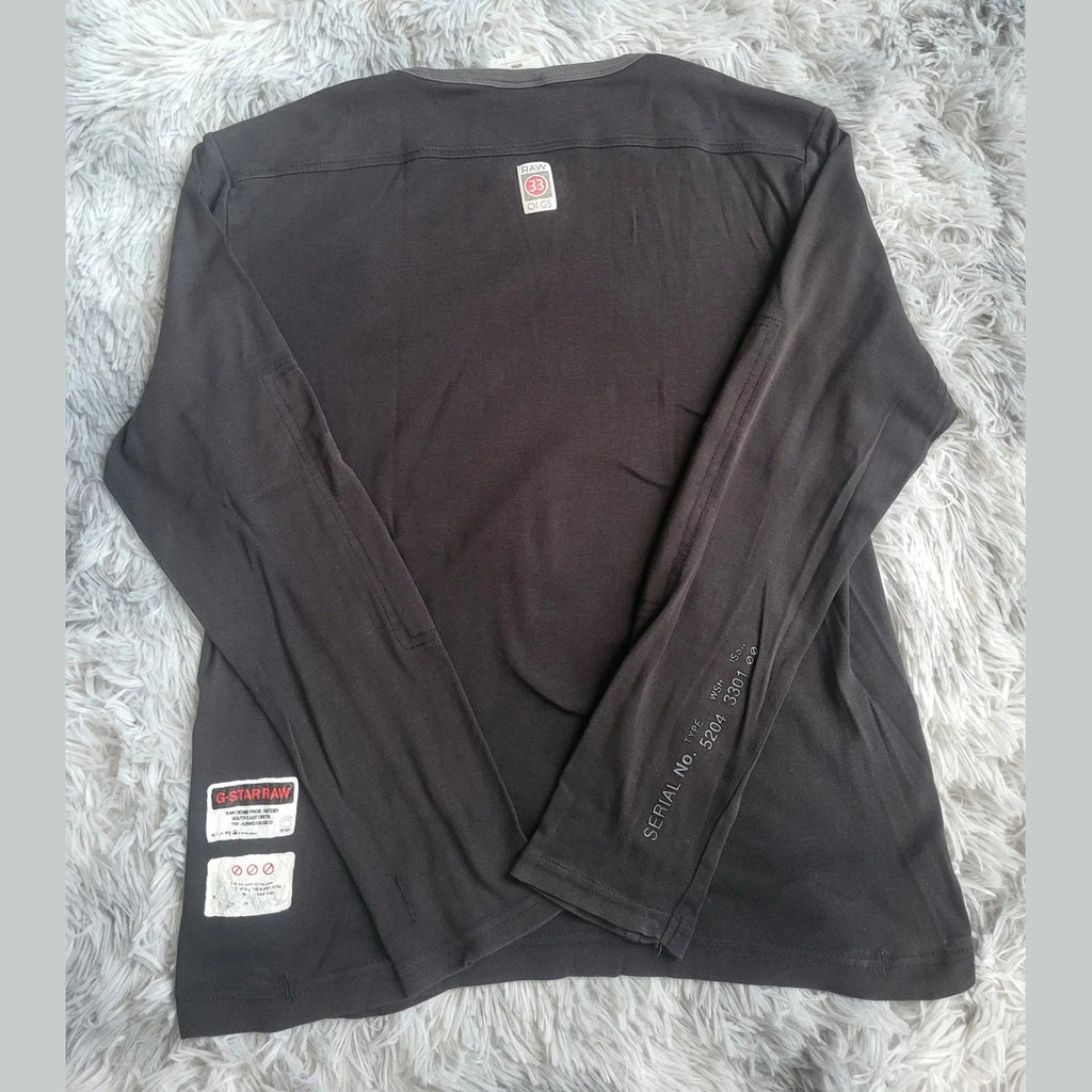 Haut Manches Longues G-Star RAW Double Layer Noir Gris Taille XL - Coton