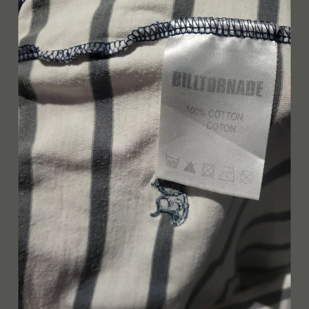 Chemise Billtornade à rayures blanches et grises, taille non précisée. Fripes Sélect