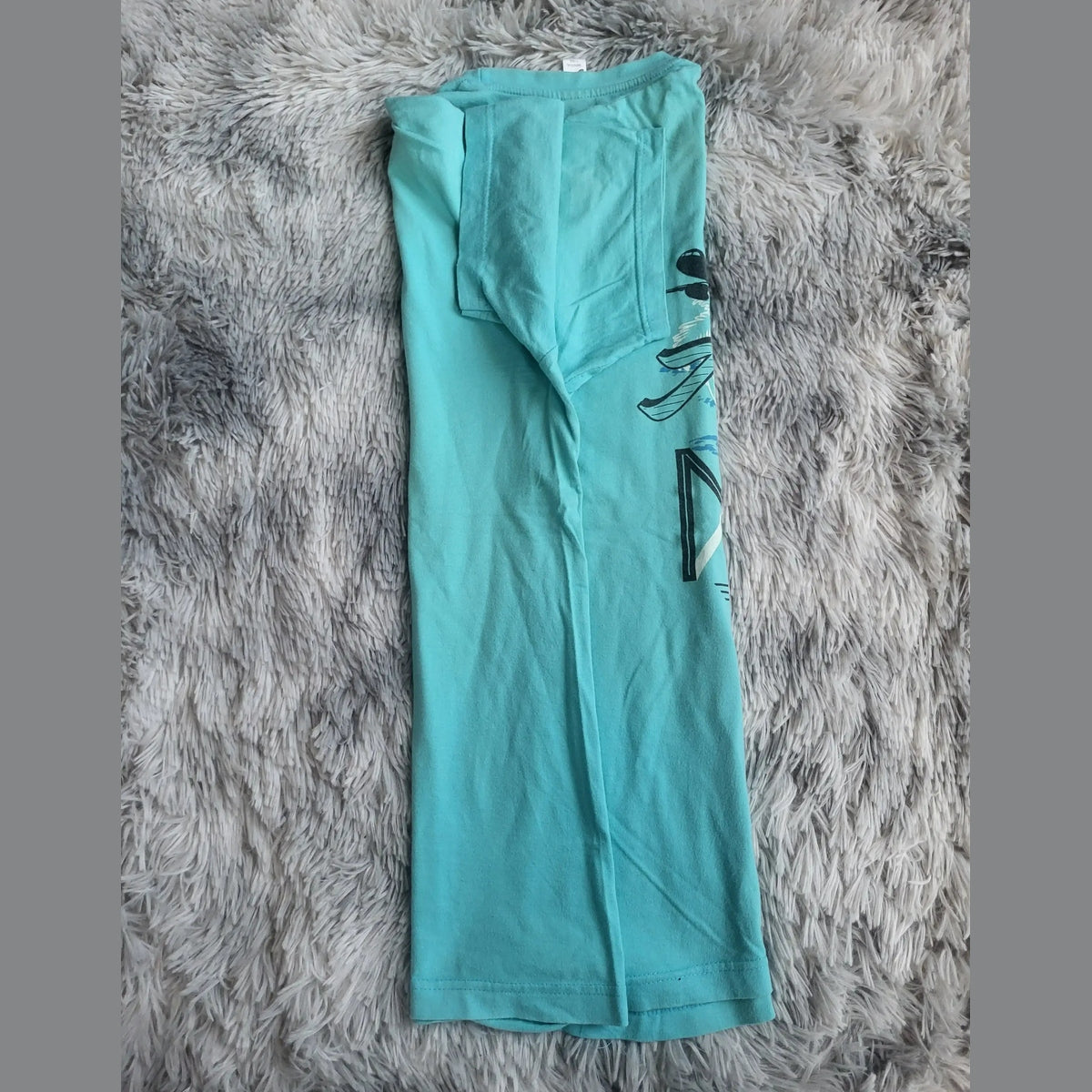 T-shirt bleu turquoise, marque et taille non visibles, Fripes Sélect