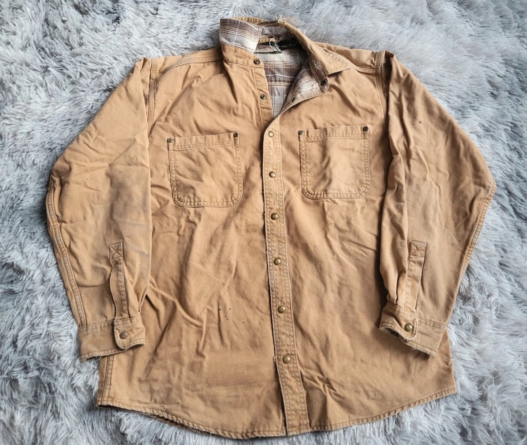 SURCHEMISE VINTAGE L.L. BEAN 90s - Made in Canada - Style Workwear "Used"