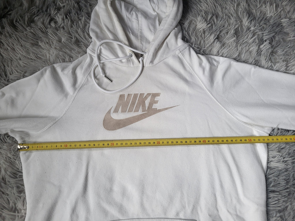 NIKE SPORTSWEAR RALLY - Col Funnel - Blanc Crème - Logo Velours Relief - Taille L
